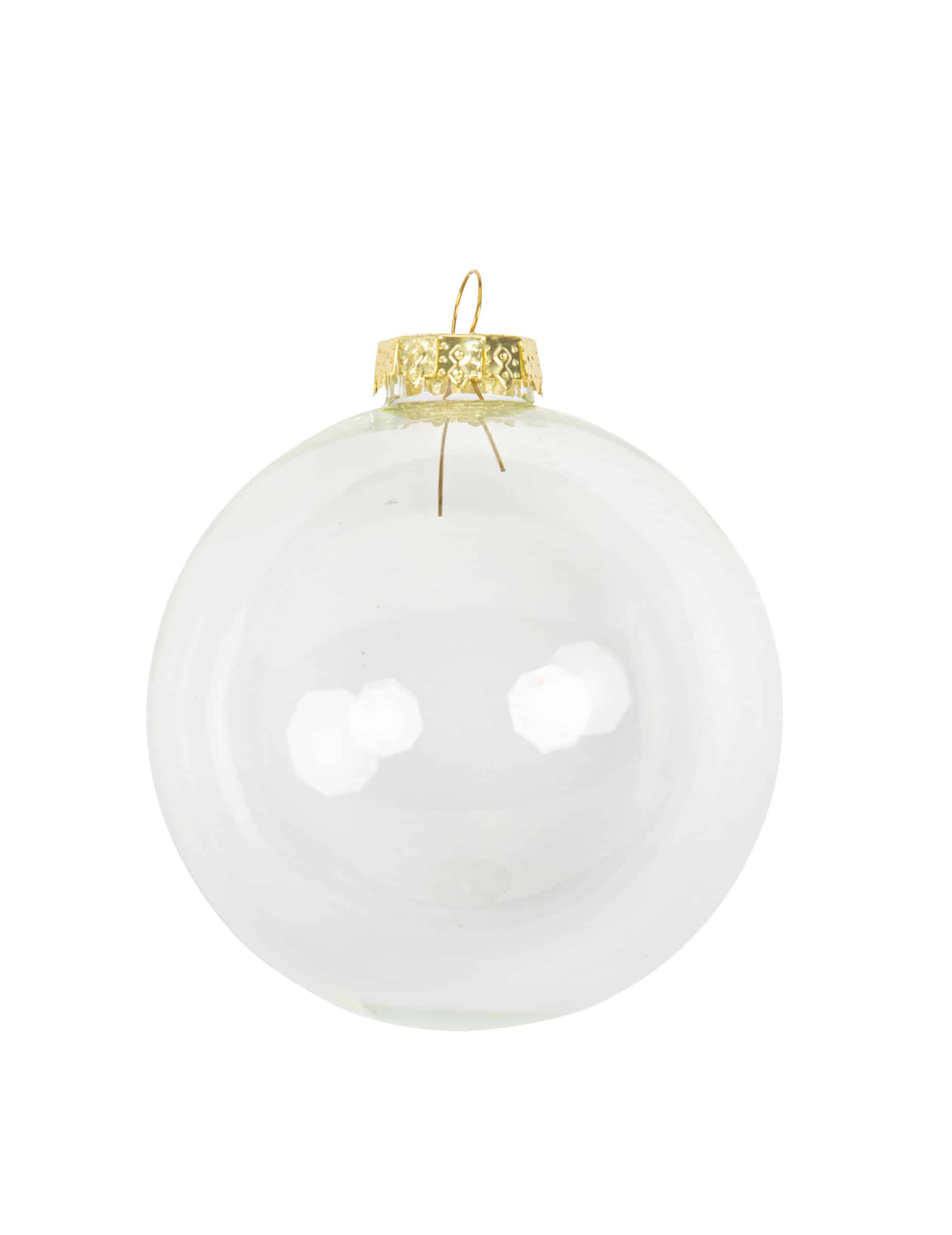 Personalisierbare Weihnachtskugel transparent 8 x 9