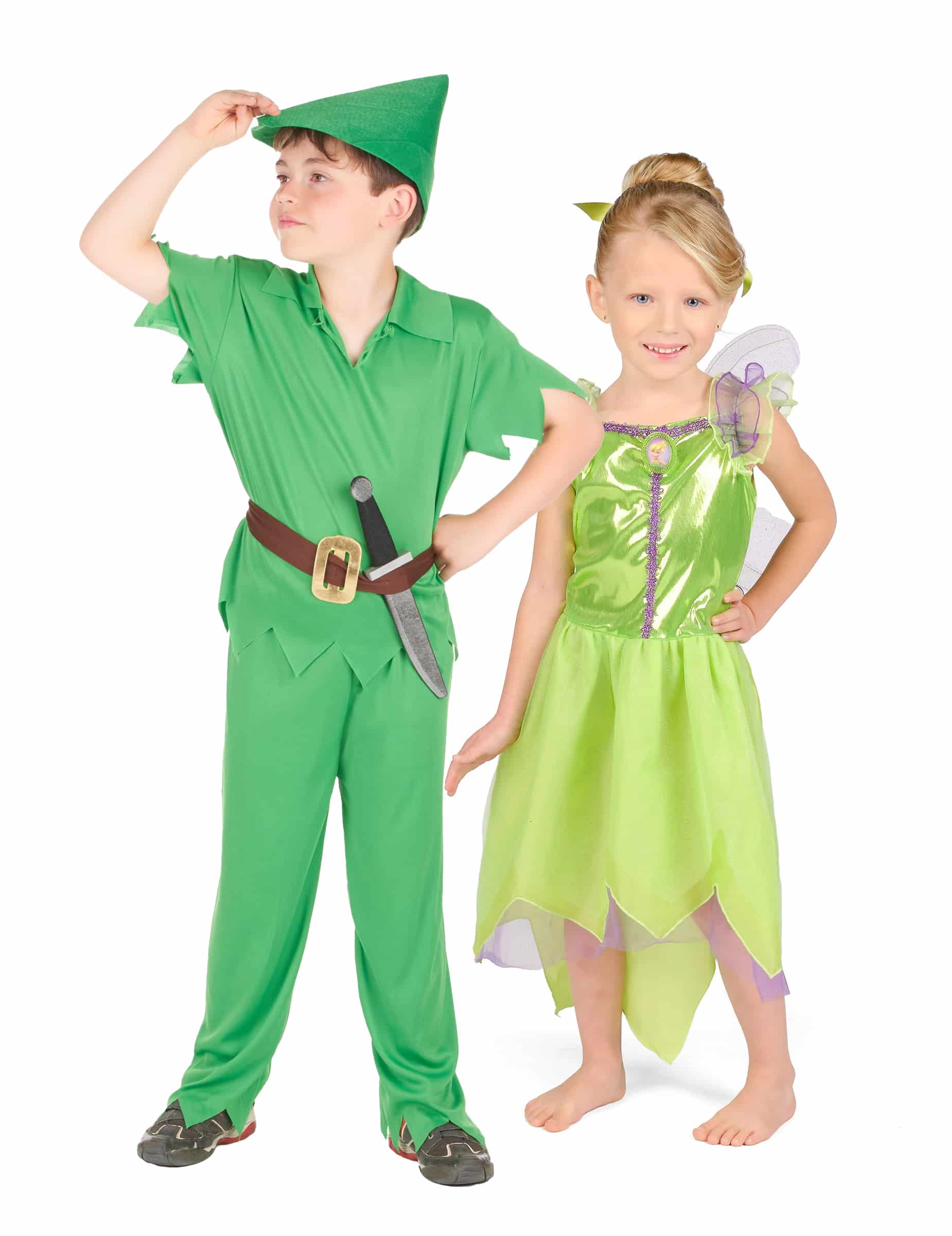 Peter Pan und tinkerbell Kinder Paarkostüm