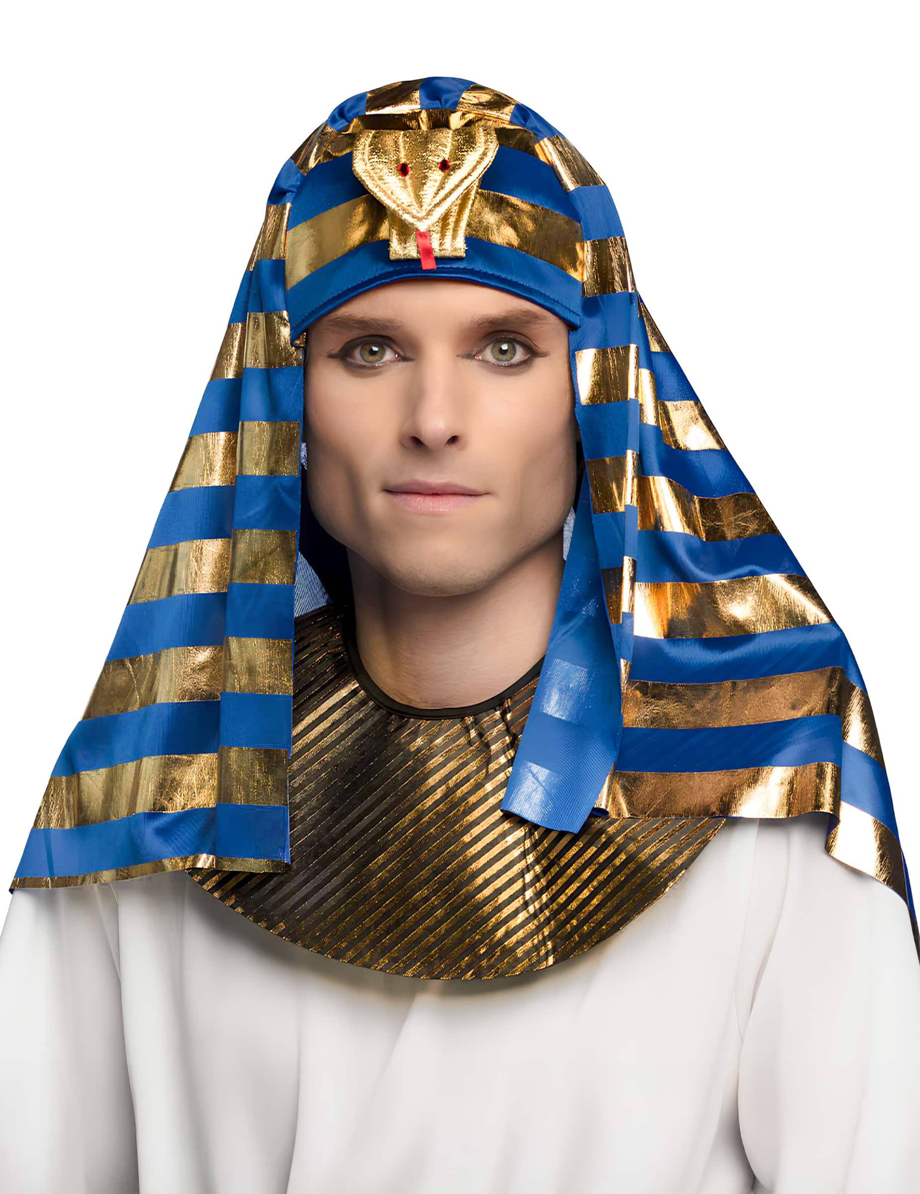 Pharao Kopfbedeckung Coiffe Pharaon für Erwachsene