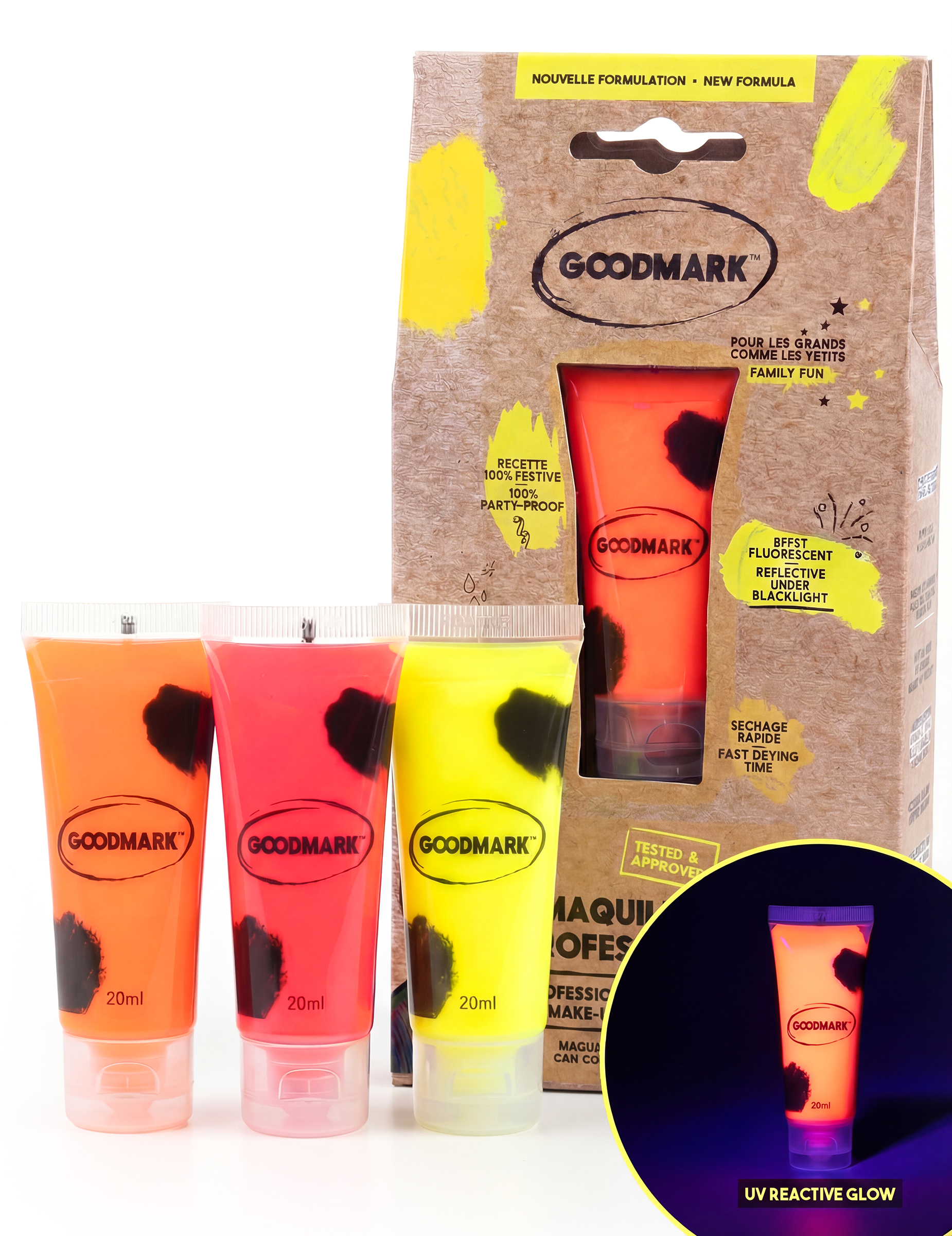 Phosphoreszierende Make-up Creme professionell UV 20 ml