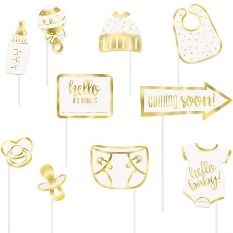 Photobooth Set Hello Baby – 10 Accessoires