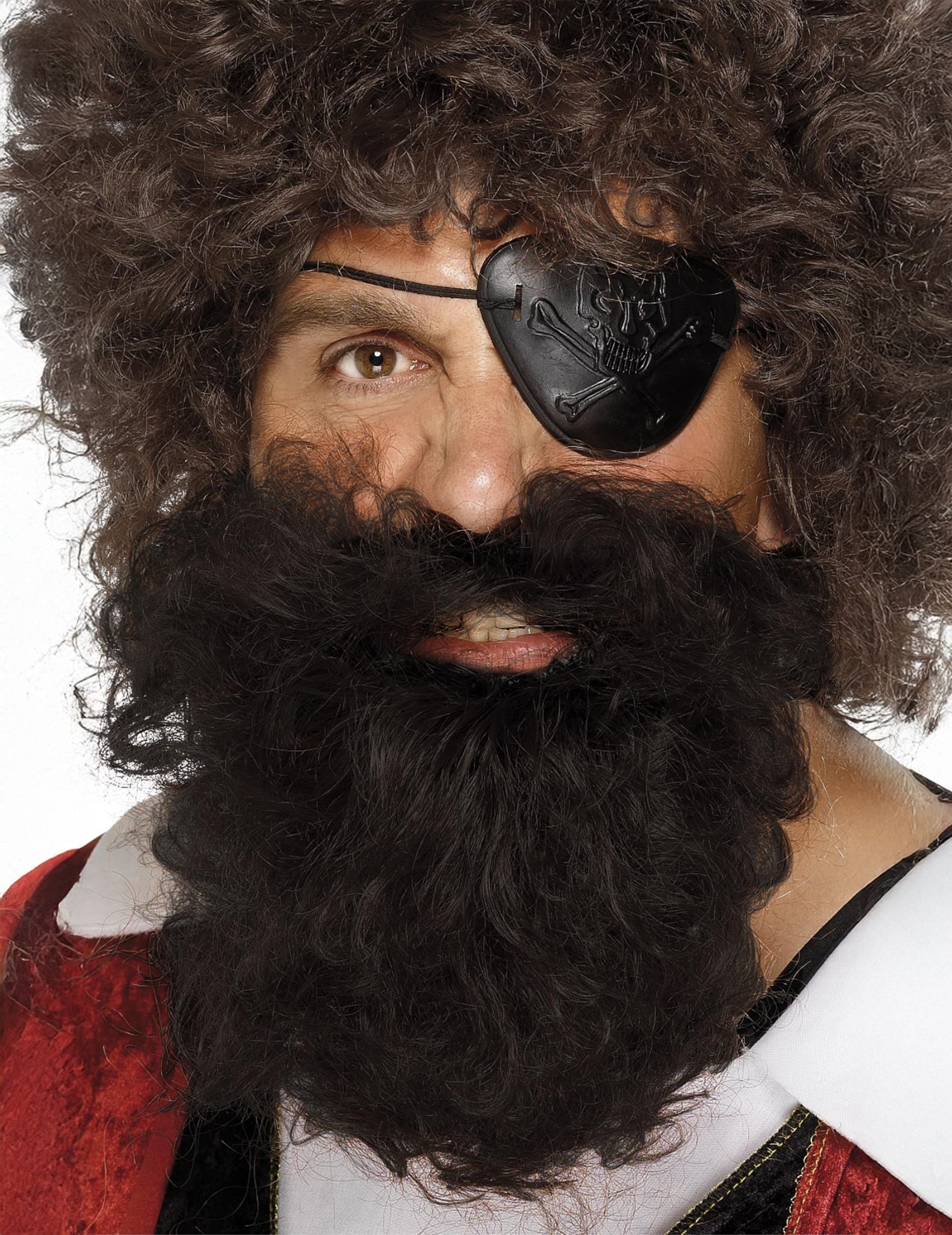 Piraten Bart Vollbart braun