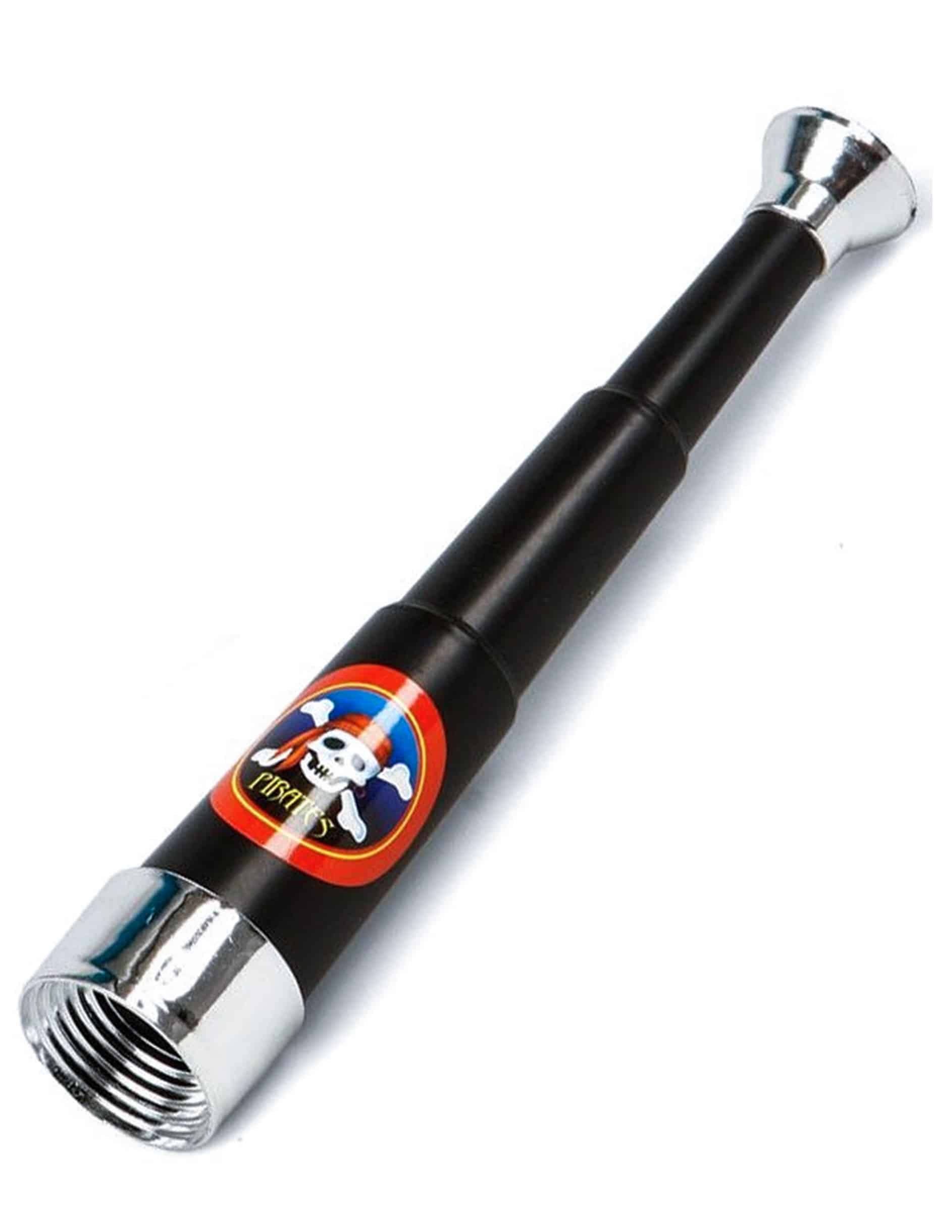 Piraten-Fernrohr schwarz-silber