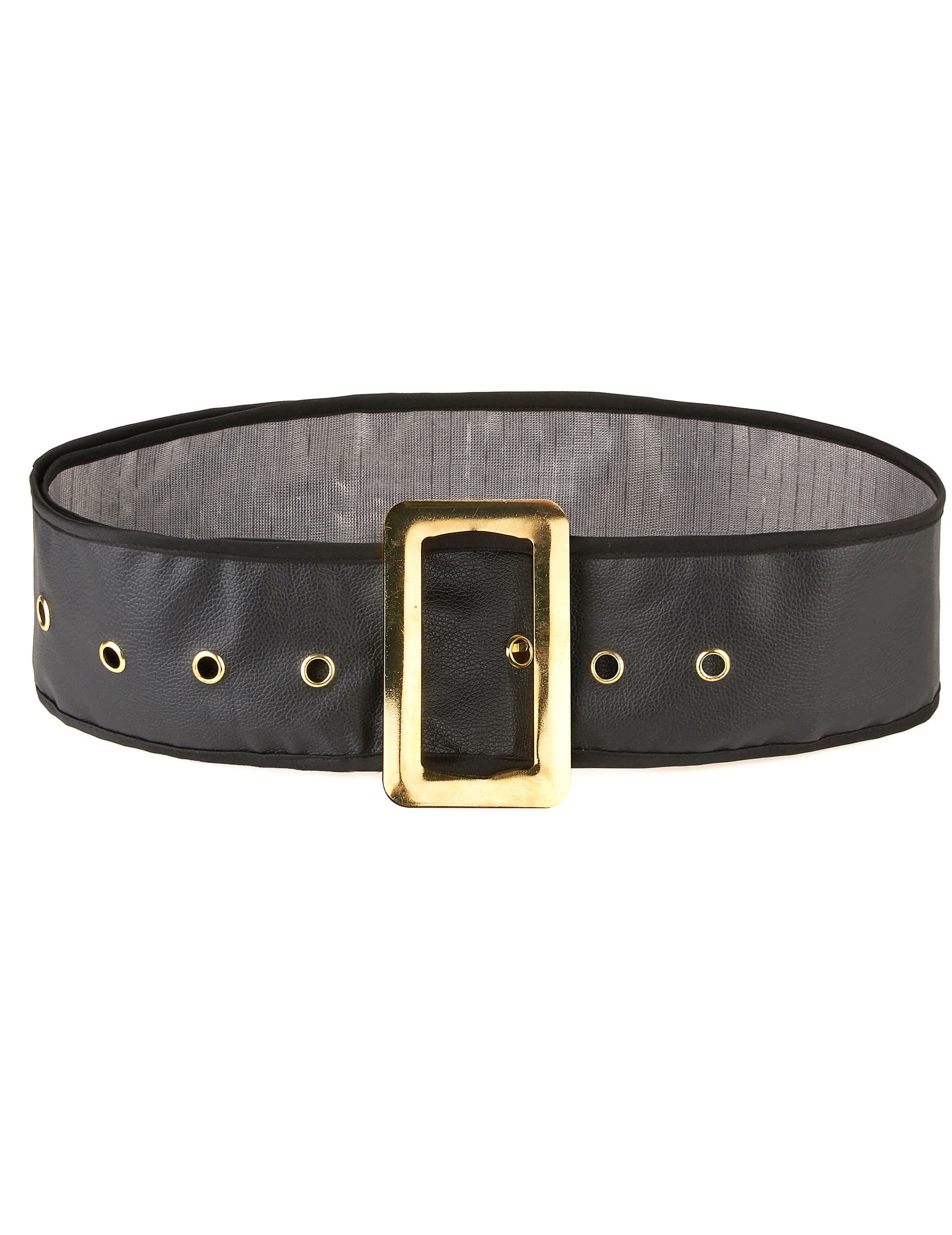 Piraten-Gürtel Kostümzubehör schwarz-gold 114 cm