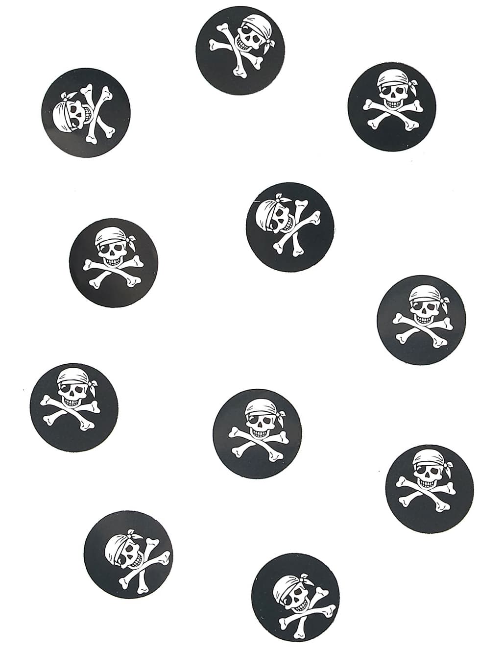 Piraten-Konfetti 150 Stück schwarz 18g