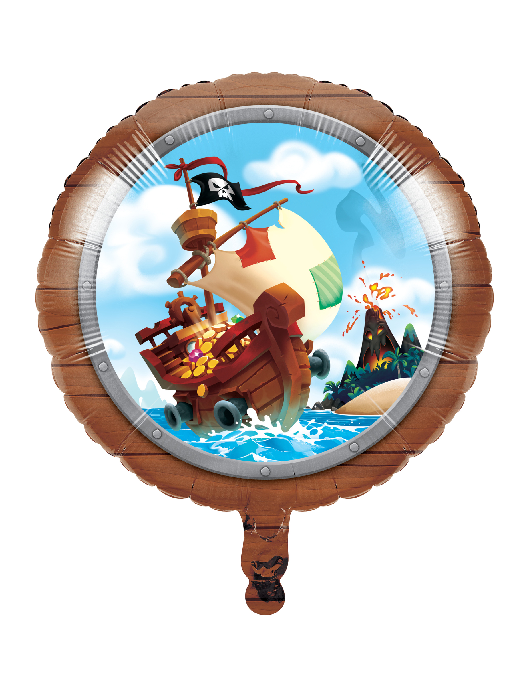 Piratenschatz Folienballon 46cm - Deko für Kindergeburtstag