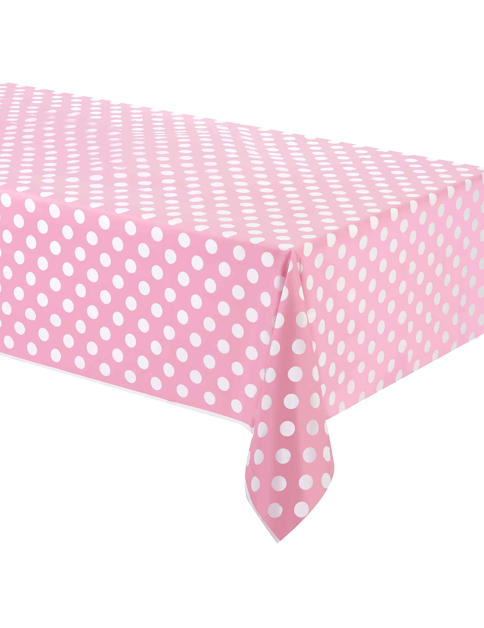 Plastiktischdecke Rosa mit Weißen Punkten 137 x 274 cm