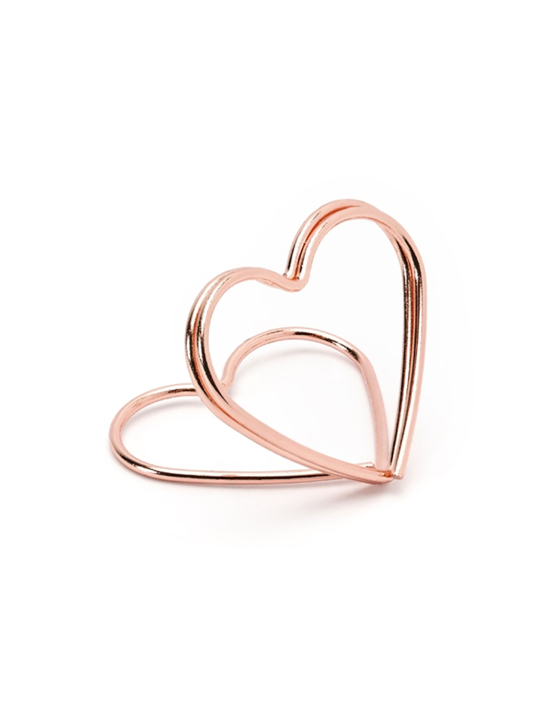 Platzkarten herzförmig 10 Stück rosegold 2