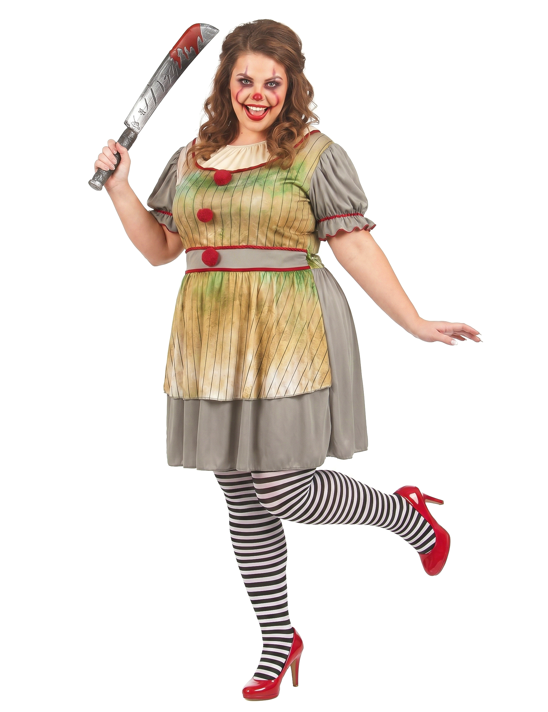 Plus Size Horrorclown-Kostüm für Damen