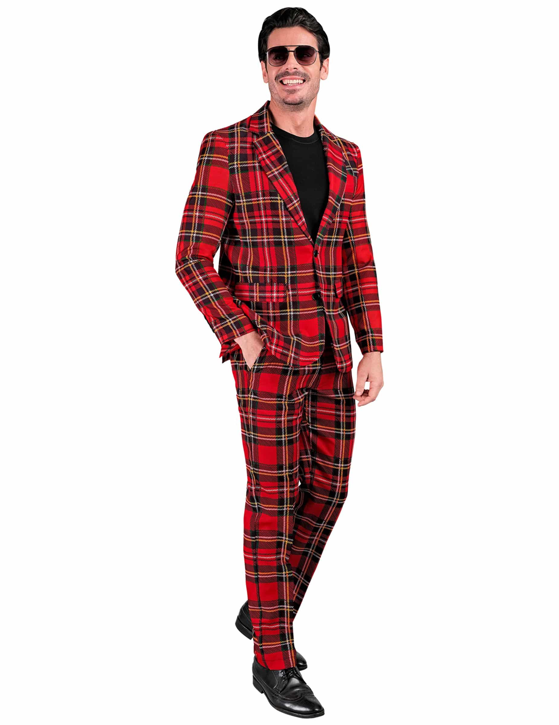 Plus Size Schottischer Anzug Tartan Herren