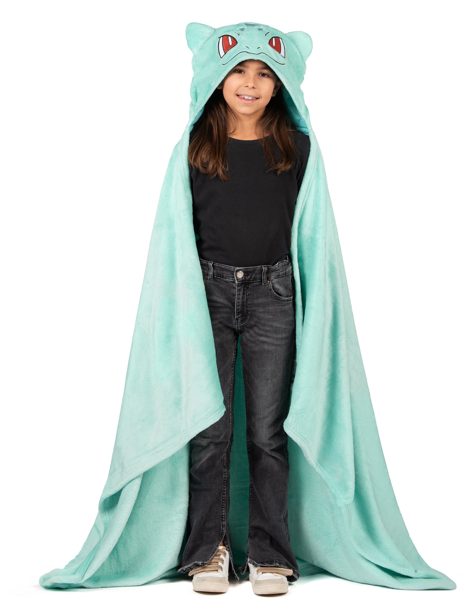 Pokemon Bisasam Kapuzen Fleece Plaid für Kinder