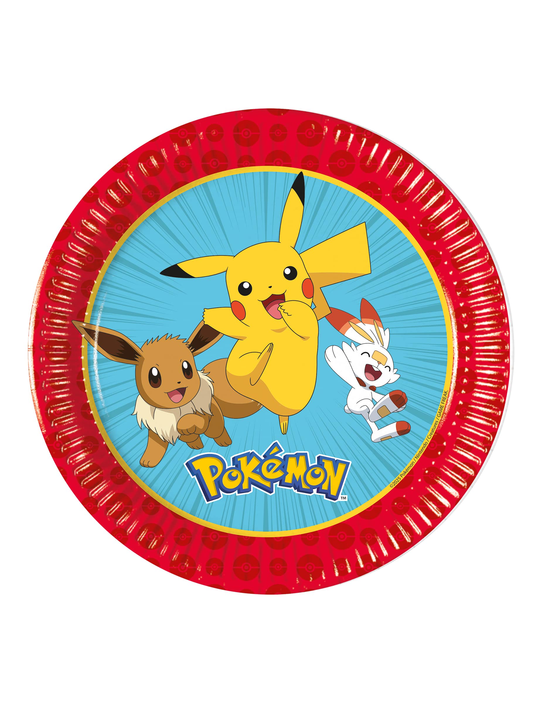 Pokémon Next Gen Pappteller 8 Stück Klein 20 cm