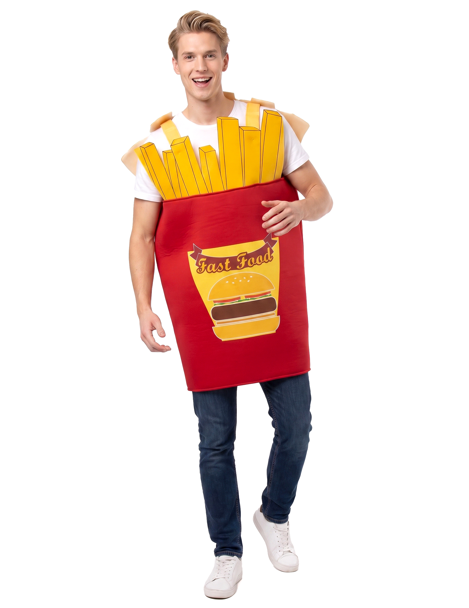 Pommes-Kostüm Frittenkostüm rot-gelb