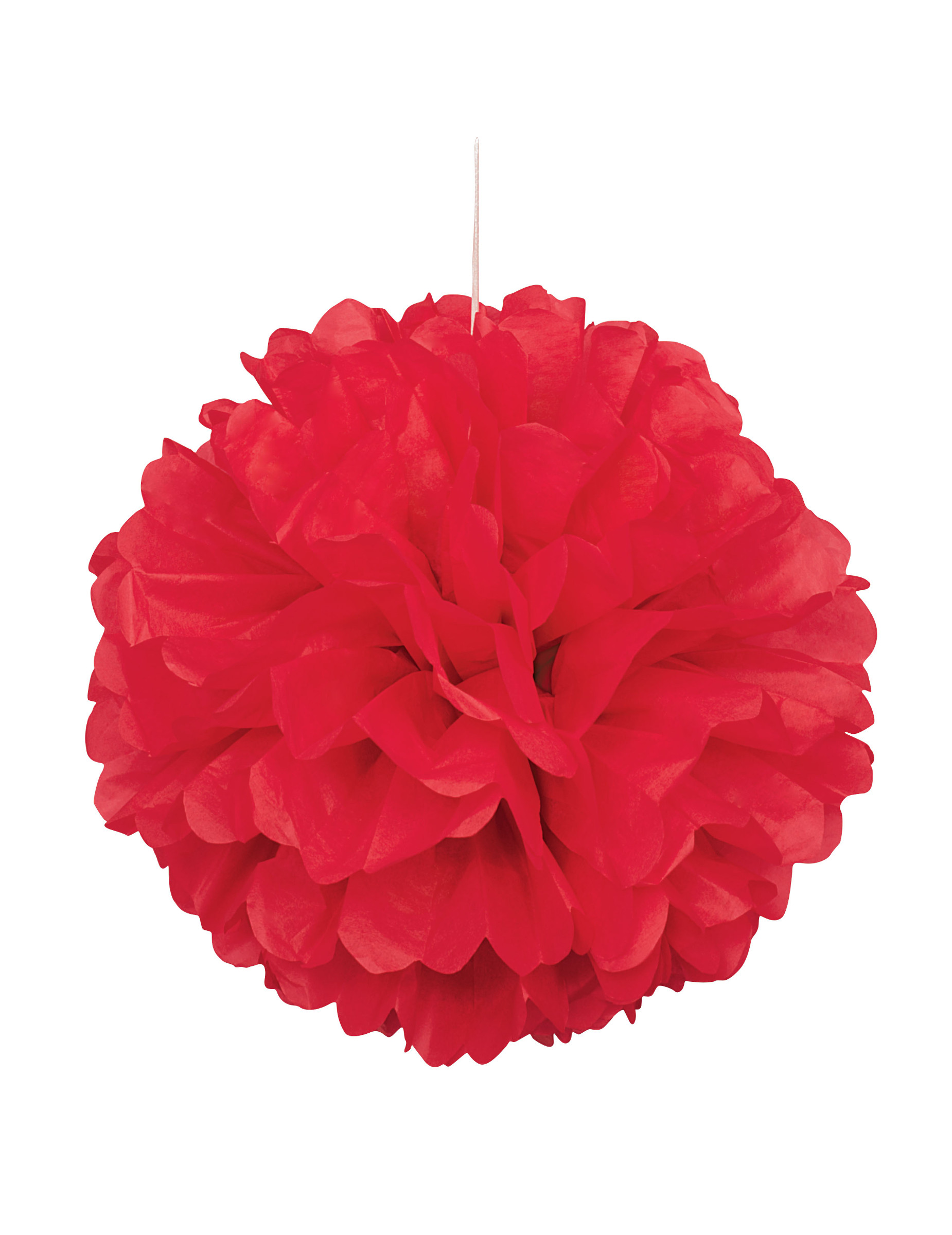 Pompon zum Aufhängen rot 40 cm