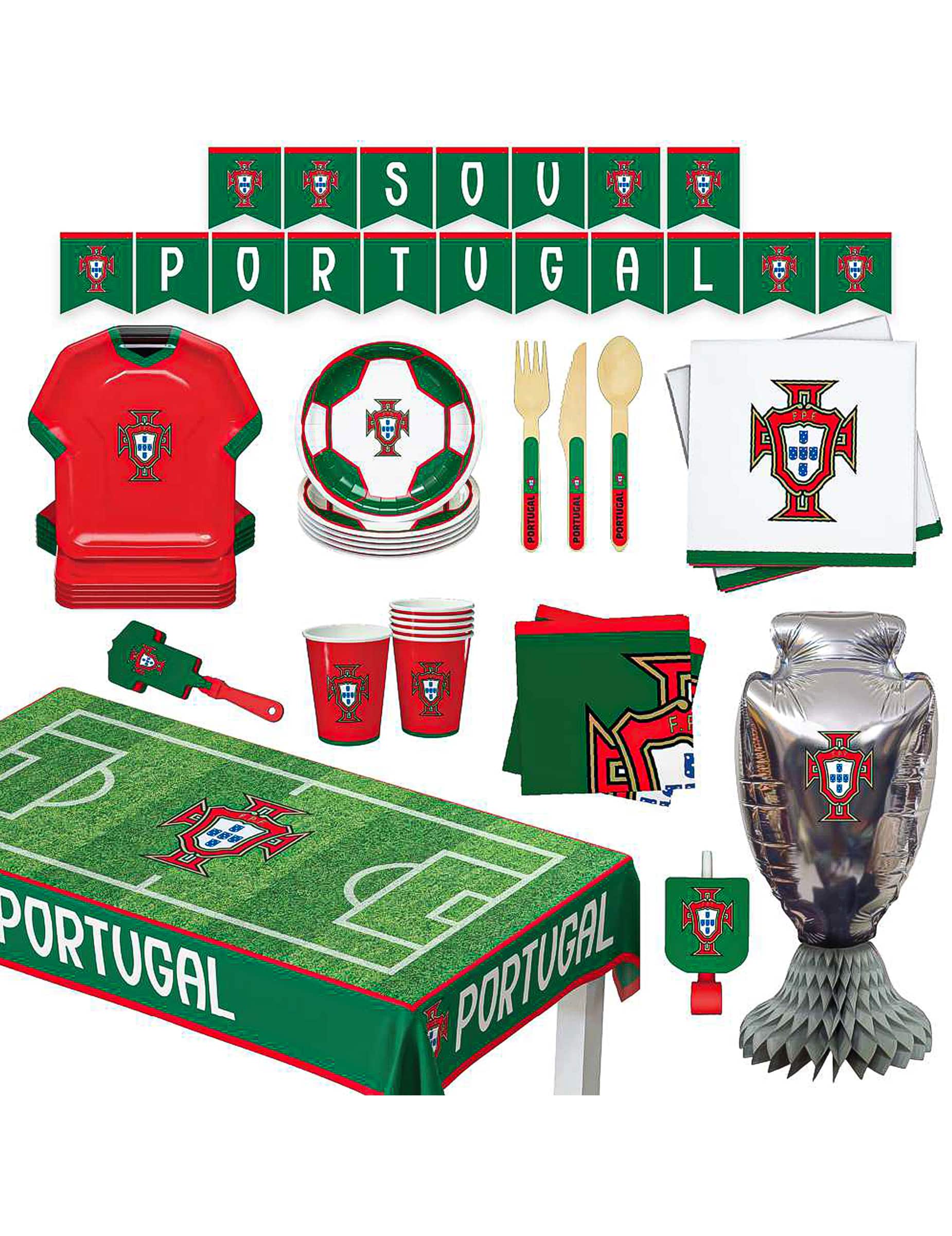 Portugal Fan-Set 75-tlg. Party-Set