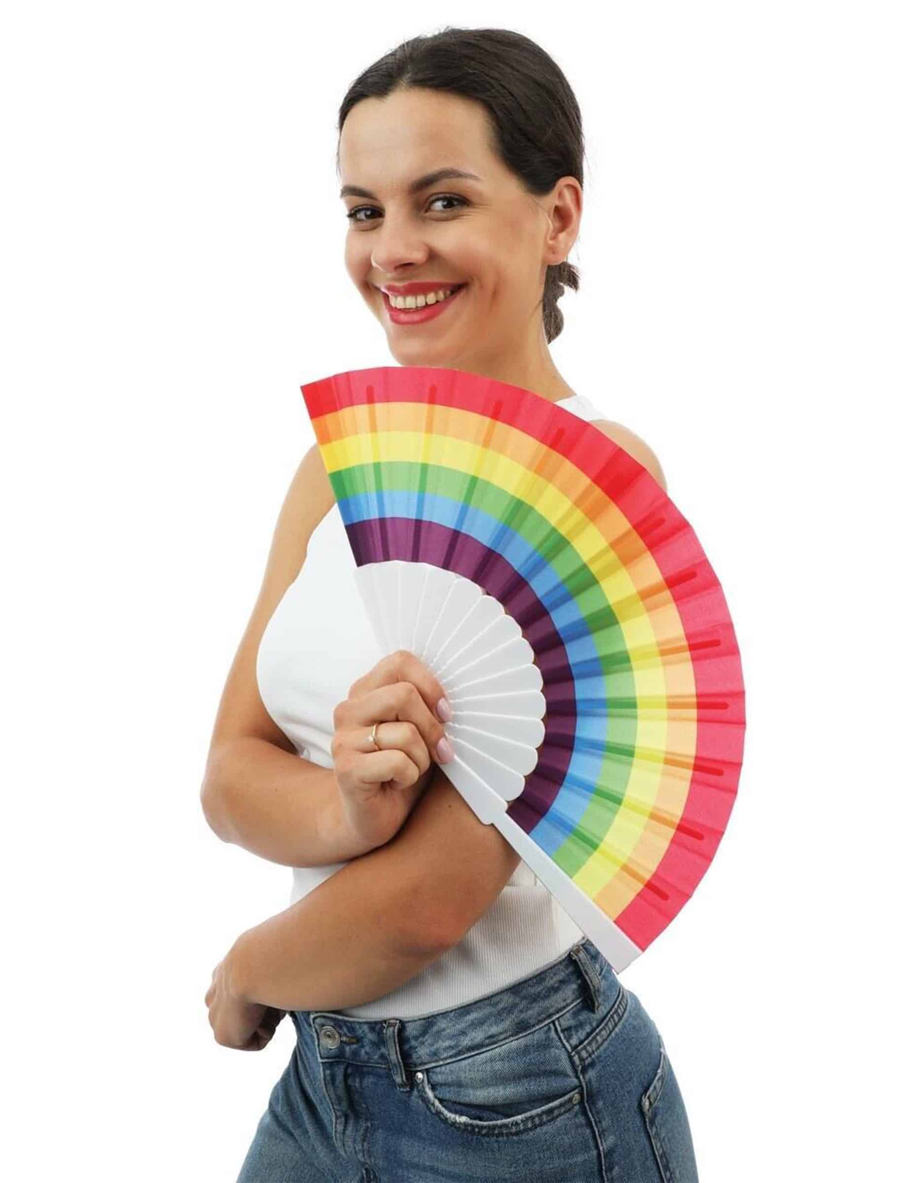 Pride Fächer Regenbogen bunt