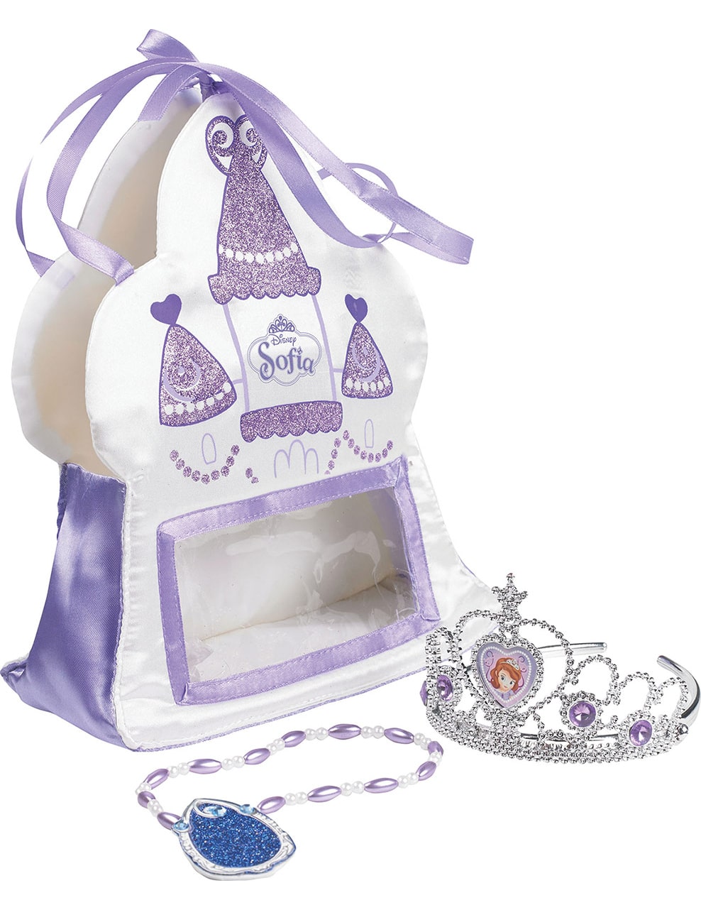 Prinzessin Sofia Mädchen-Handtasche mit Accessoires weiß-violett