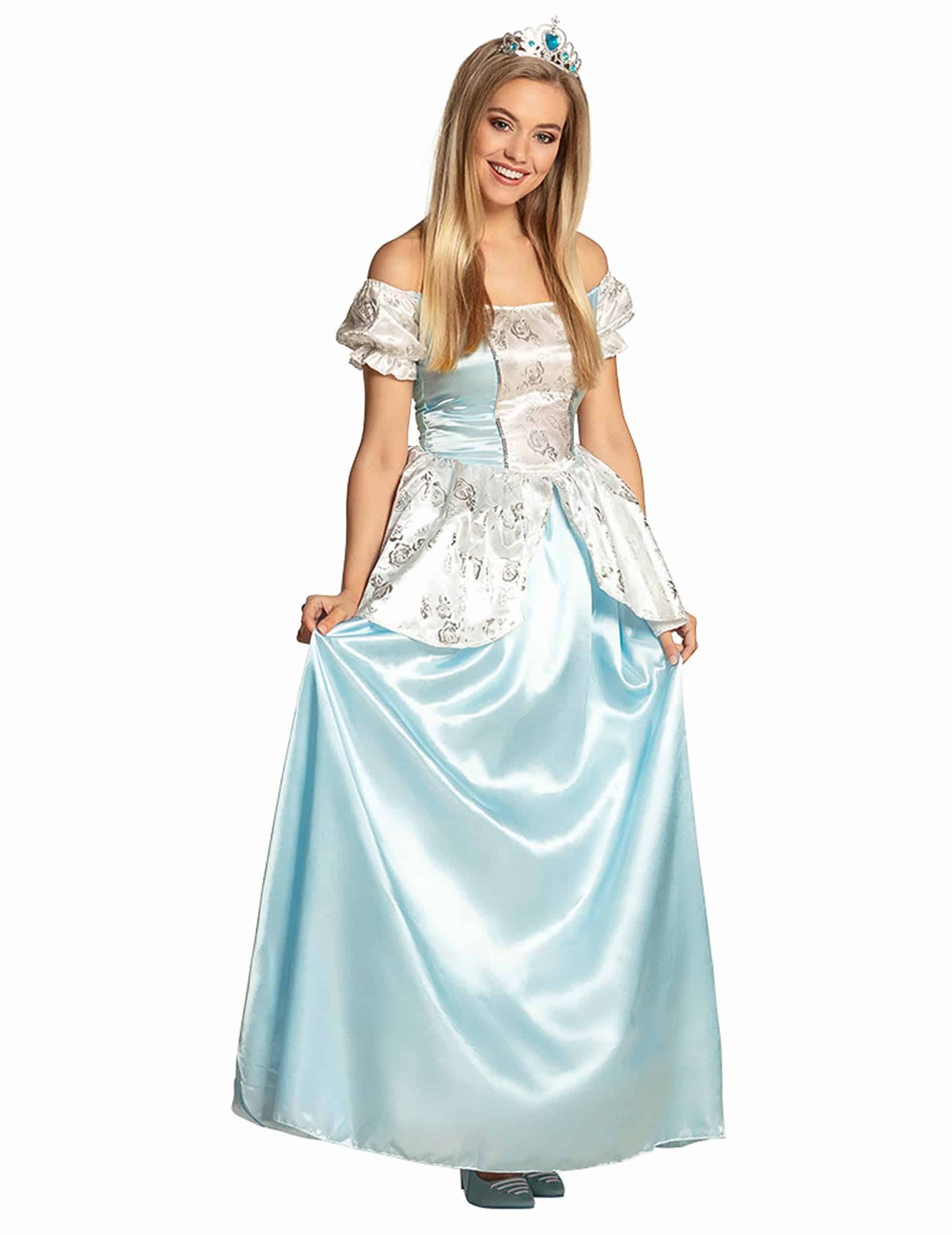 Prinzessinnen-Kostüm für Damen hellblau