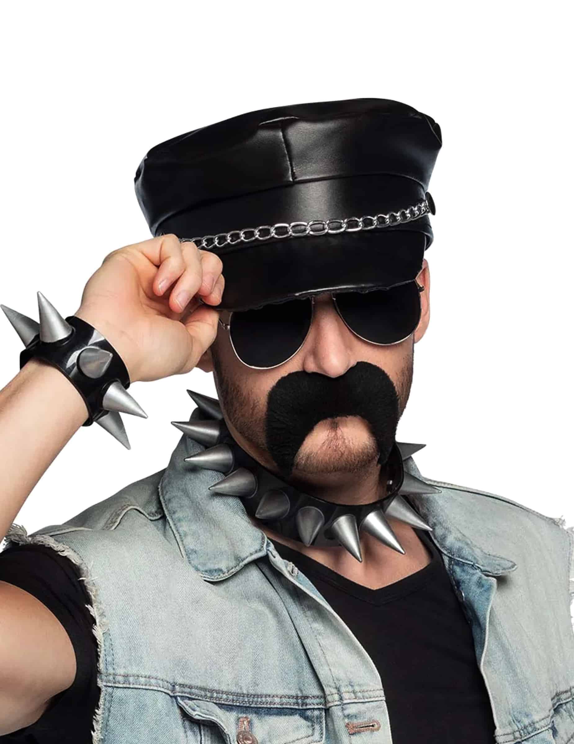Punker Accessoire Set für Erwachsene schwarz