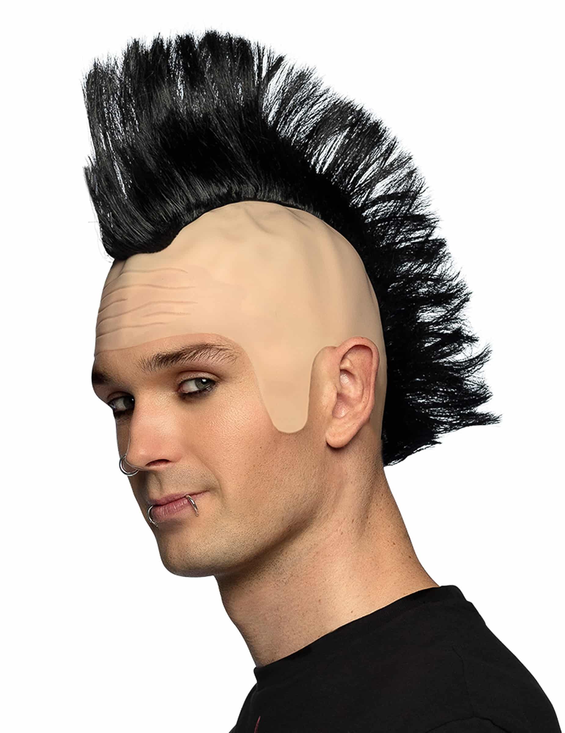 Punker-Perücke schwarz