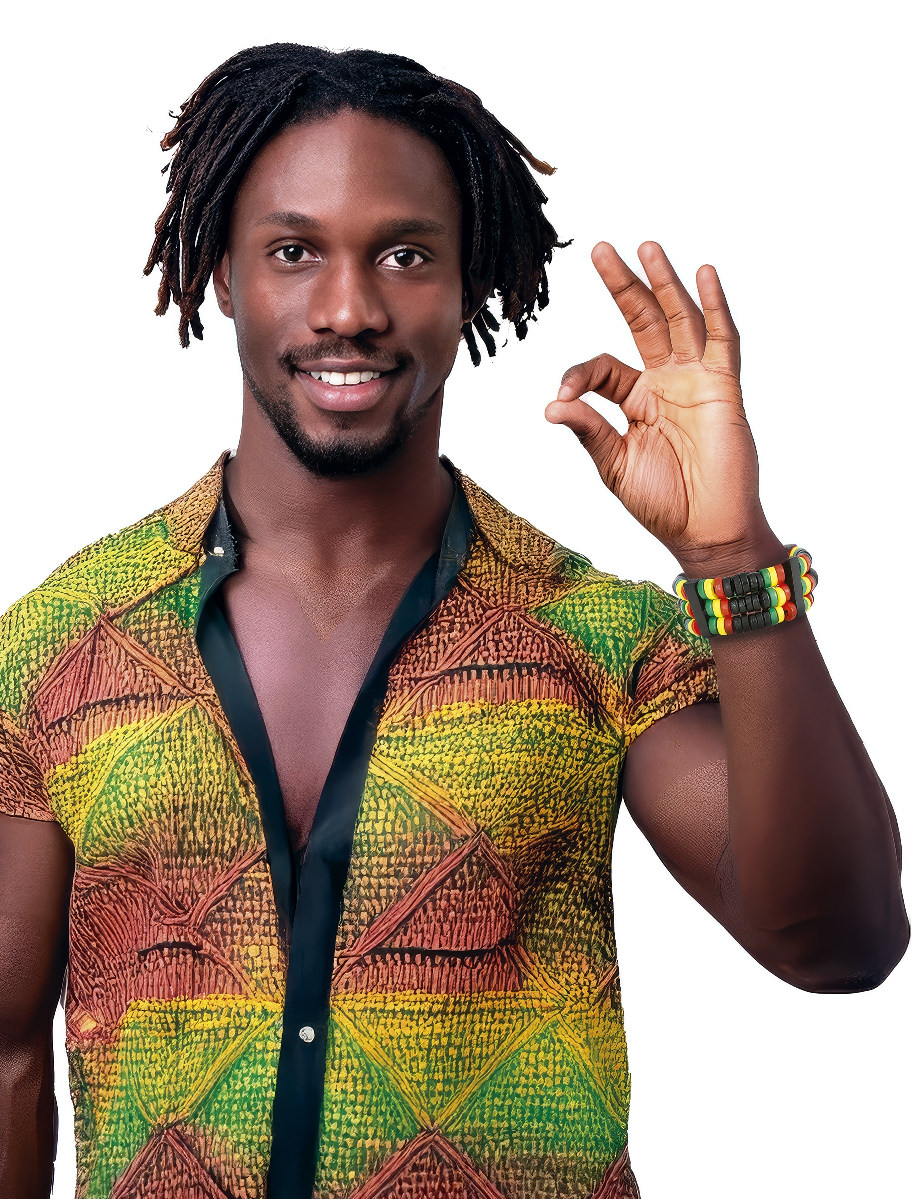 Rasta-Perlenarmband