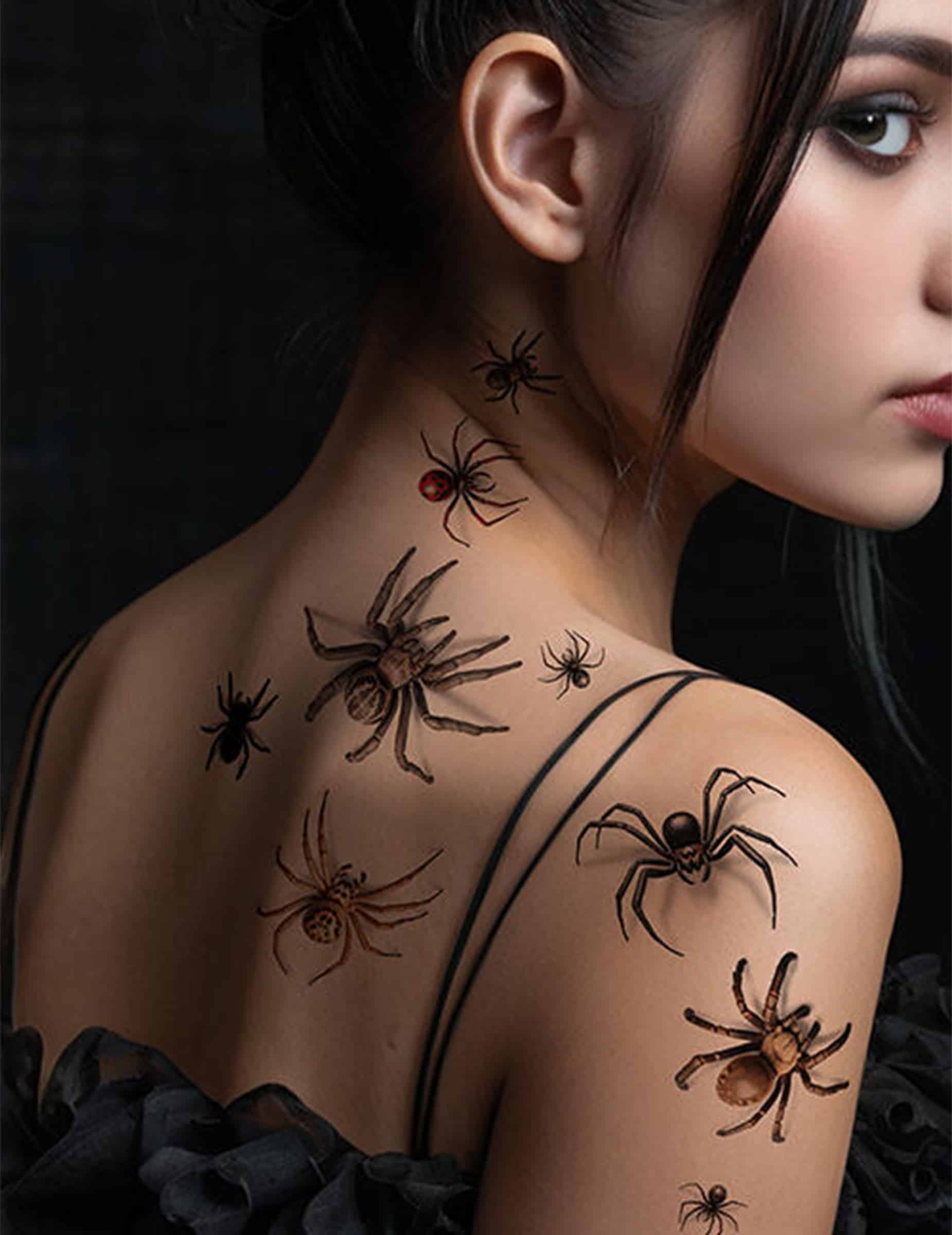 Realistische Spinne Tattoos für Erwachsene