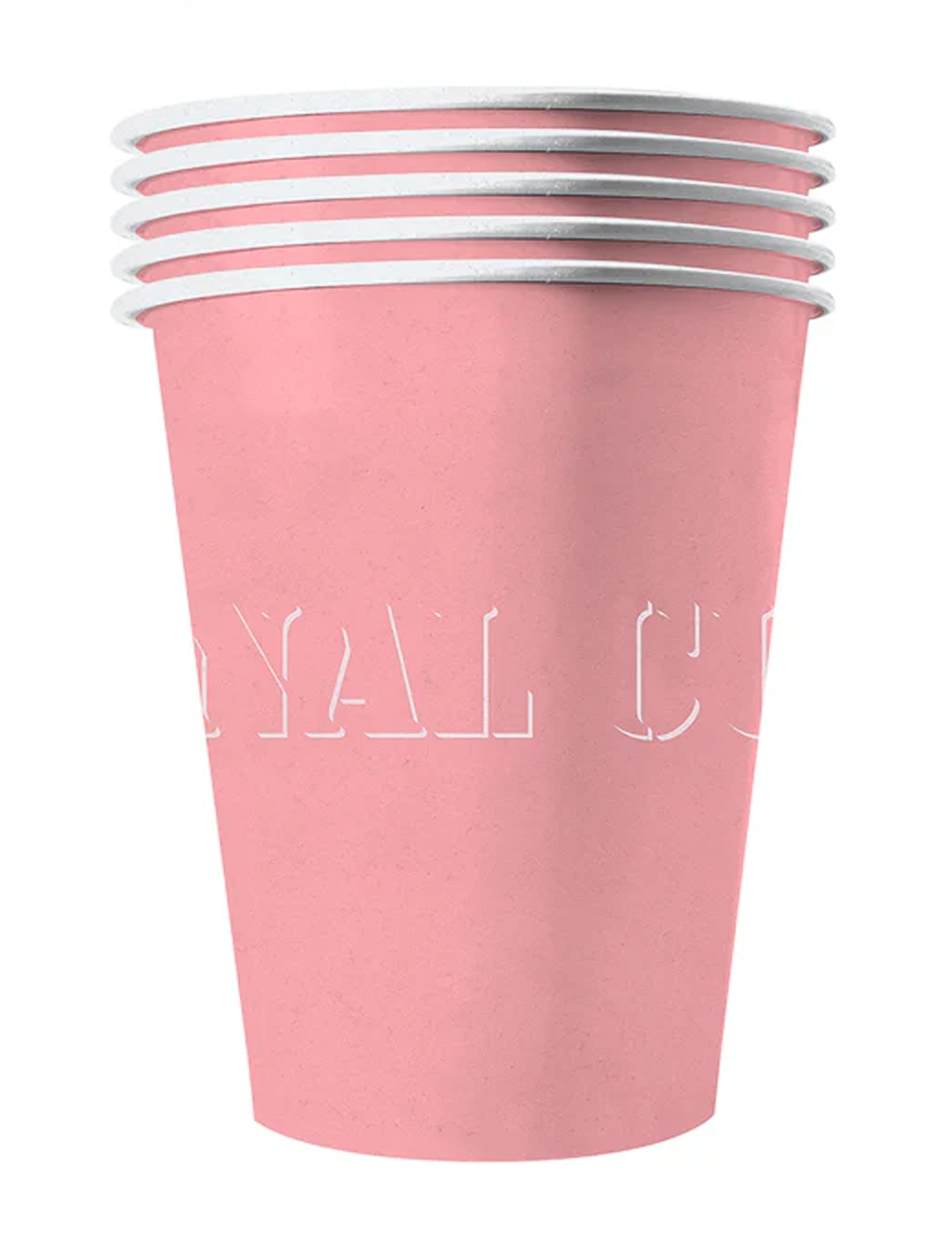 Recycelbare Pappbecher 20 Stück rosa 530 ml
