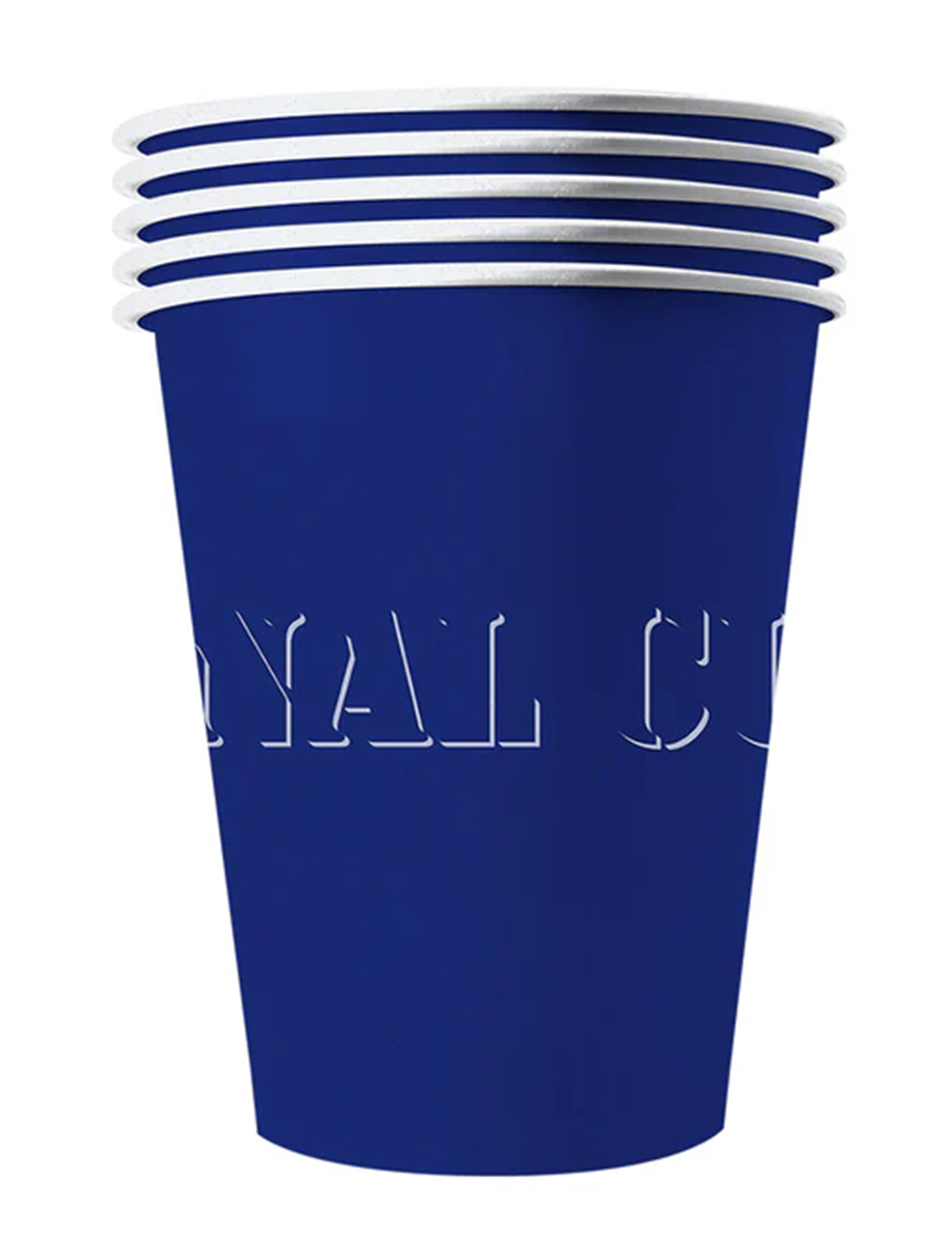 Recycelbare Pappbecher USA-Partyzubehör blau 20 Stück 530 ml