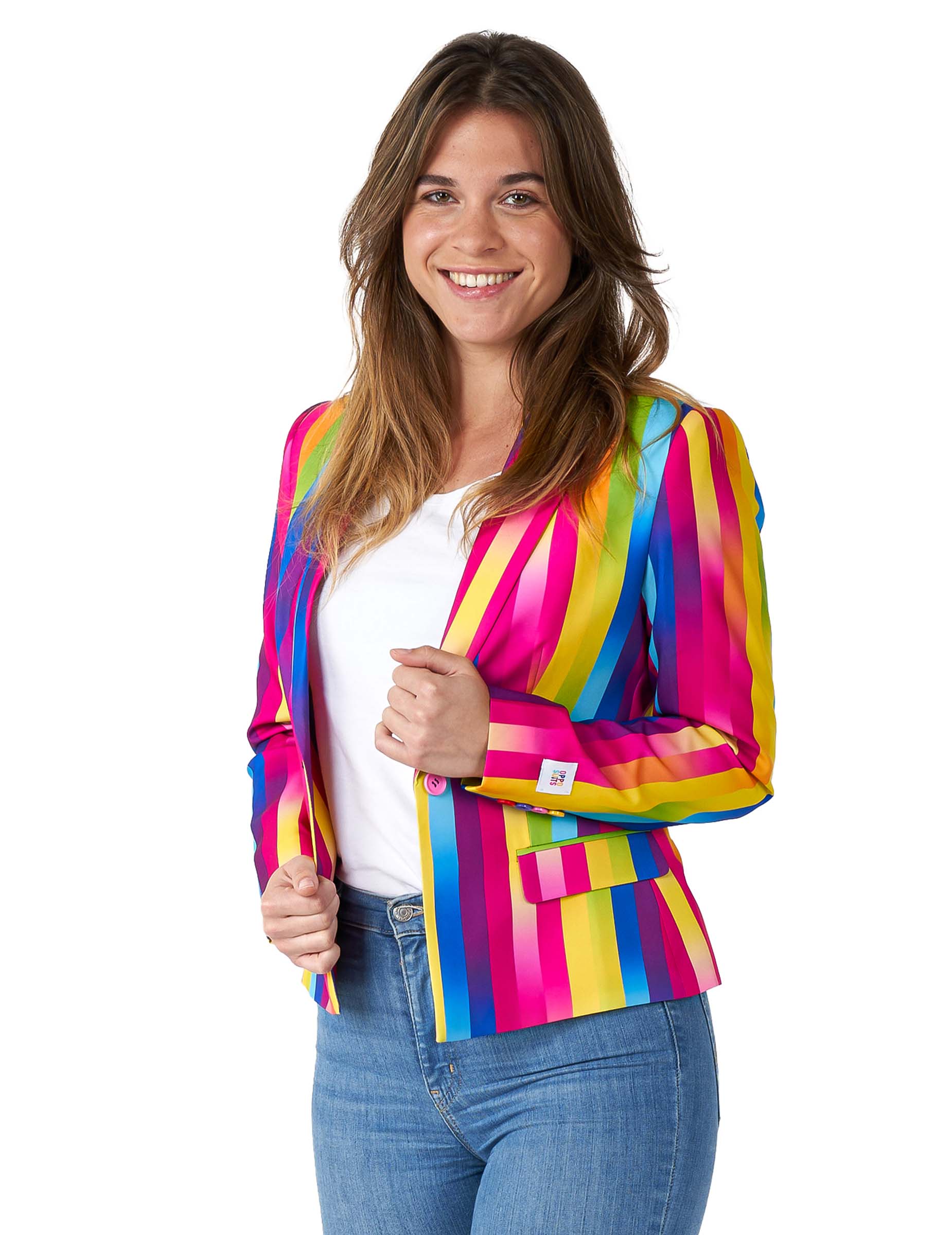 Regenbogen Blazer für Damen Suitmeister Jacke