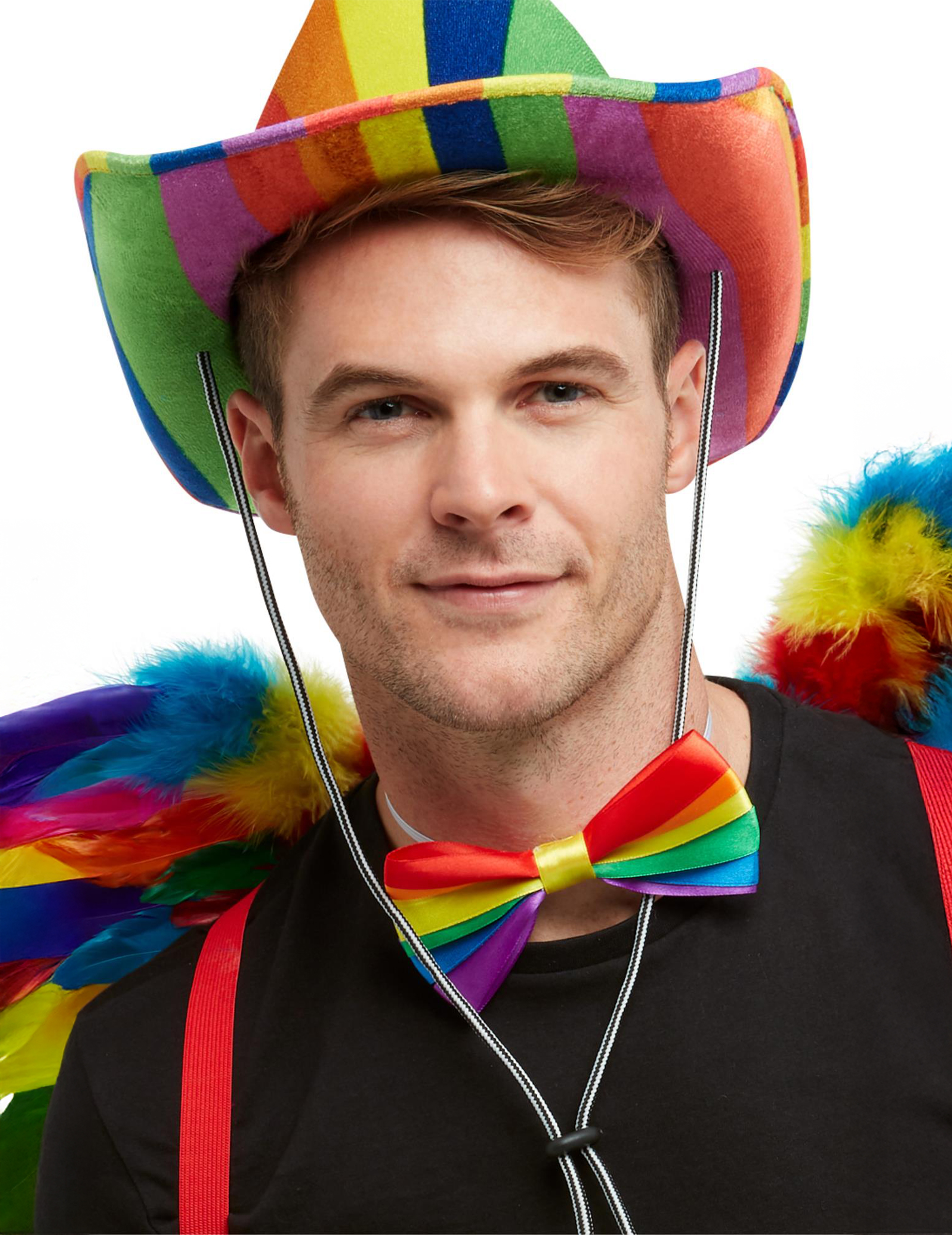 Regenbogen-Hut CSD-Accessoire bunt