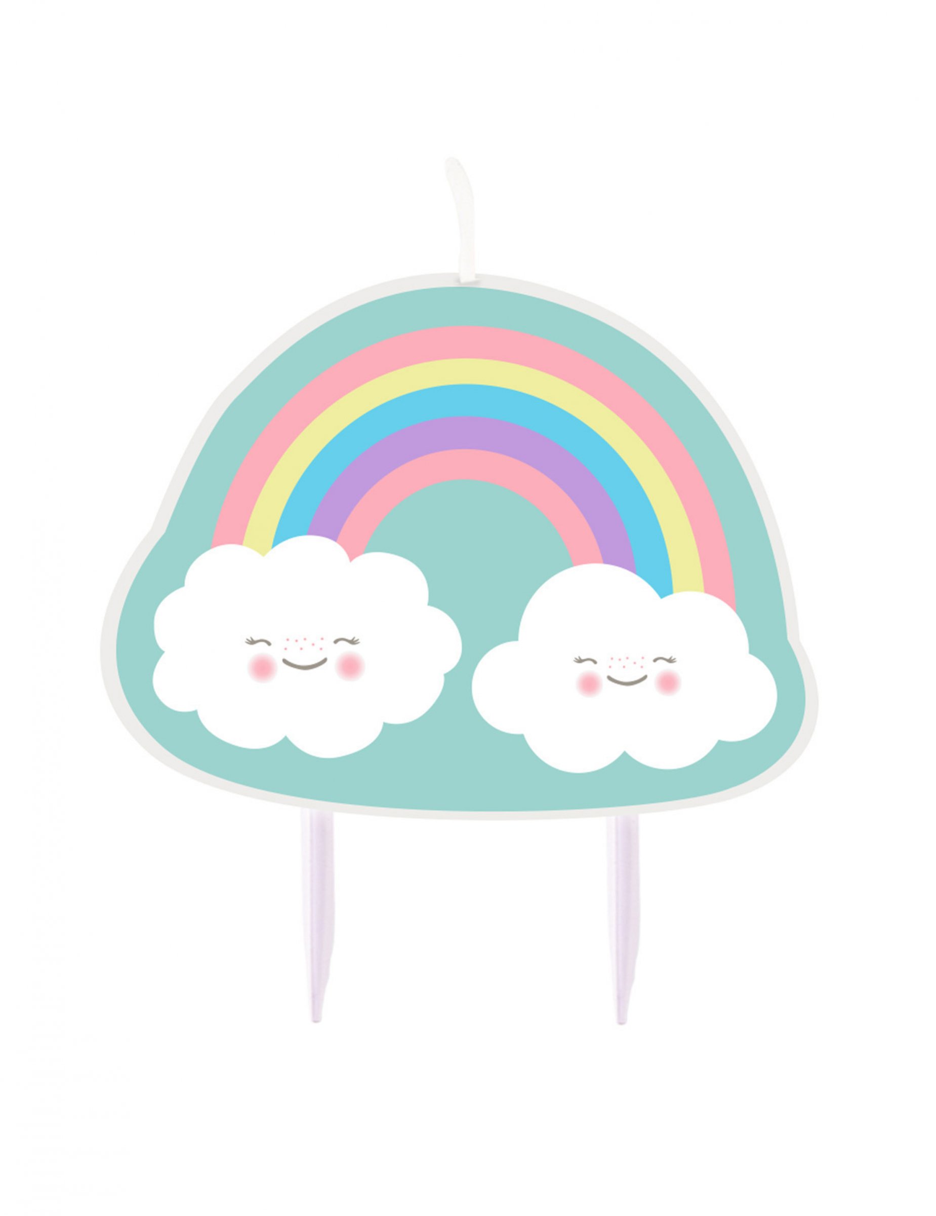 Regenbogen-Wolke Geburtstagskerze