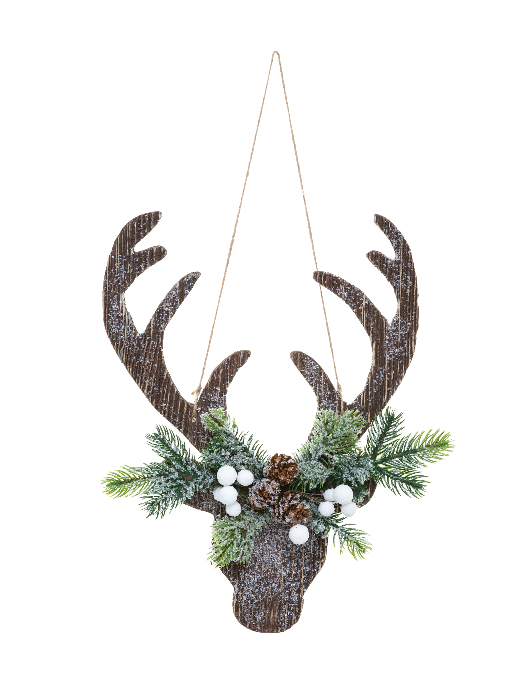 Rentier-Hängedeko aus Holz 34 cm Weihnachtsdekoration