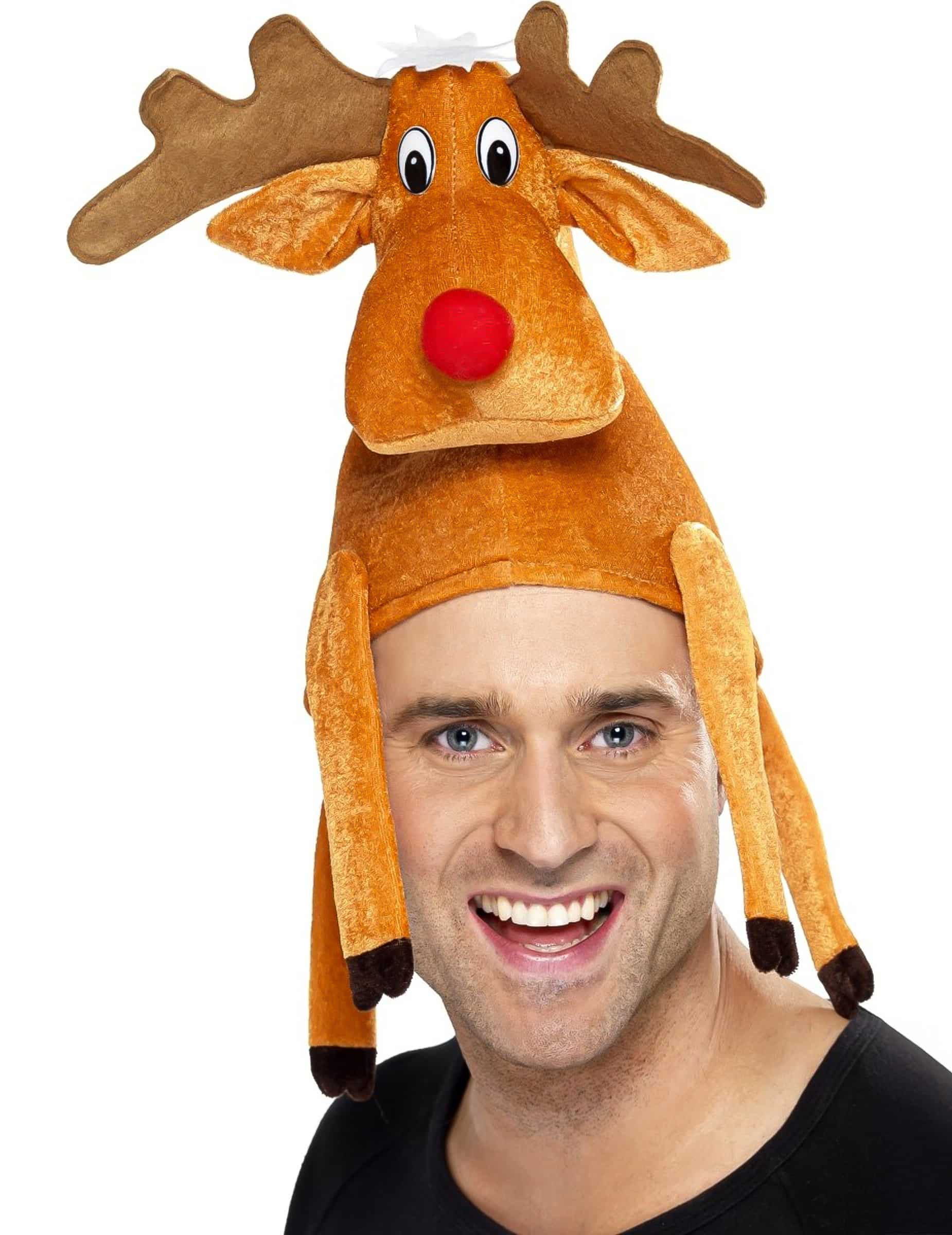 Rentier Mütze Weihnachten braun
