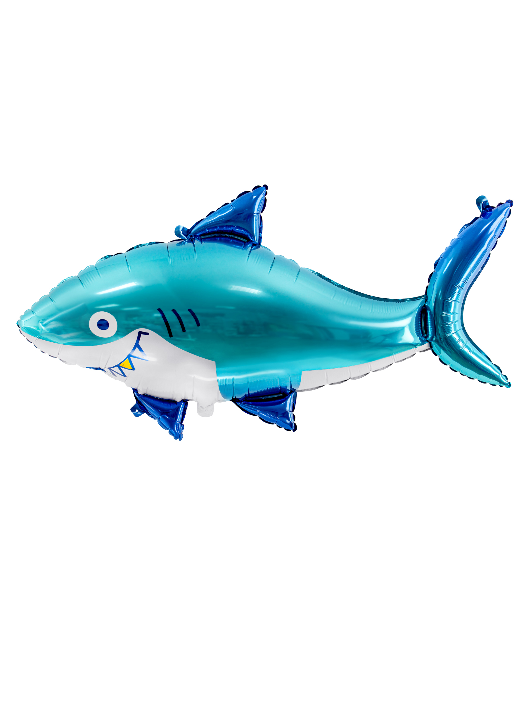 Riesen-Haifisch Folienballon 102 x 62 cm für Ozean-Geburtstag