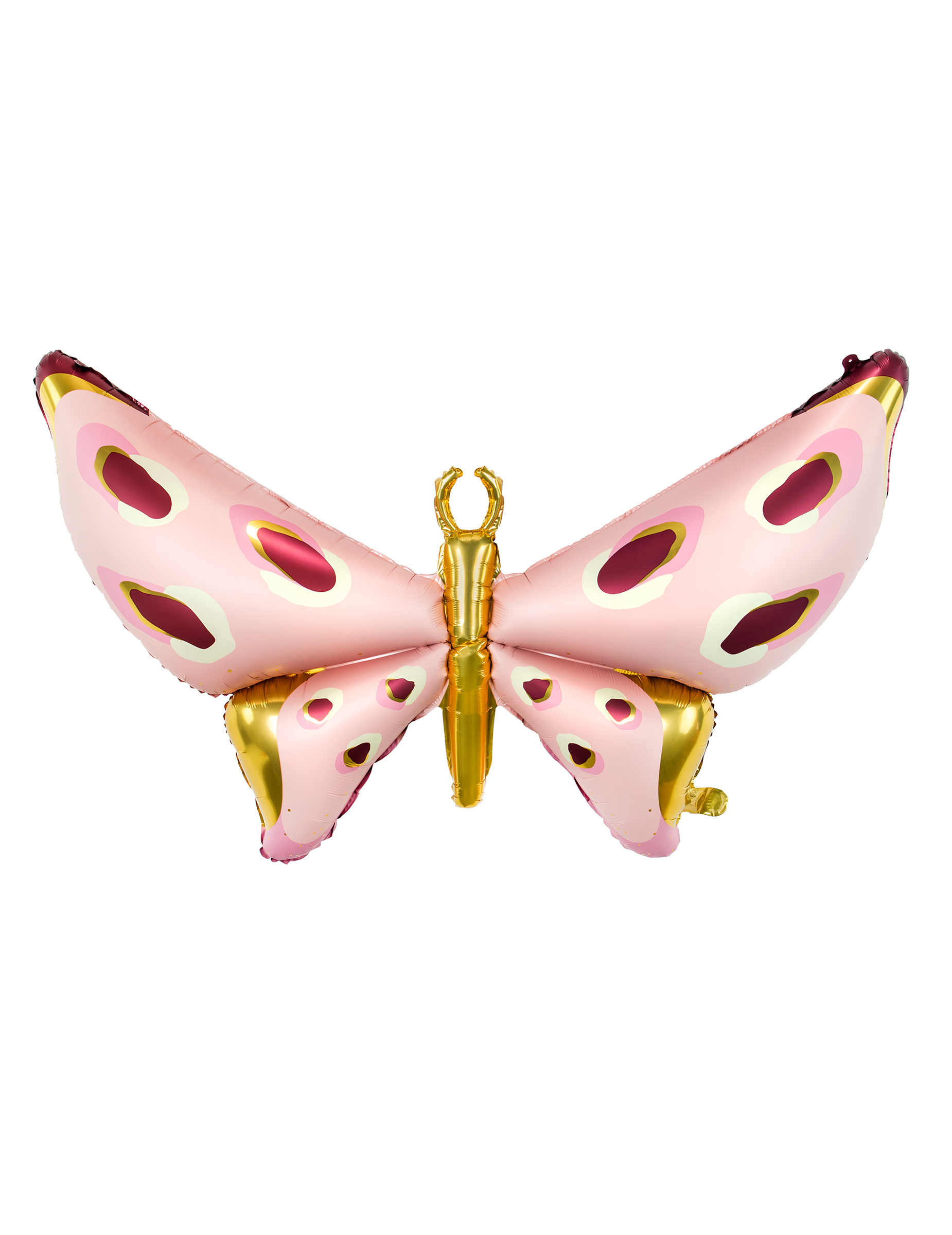 Riesiger Schmetterlings-Folienballon 120 x 87 cm Pink + Gold
