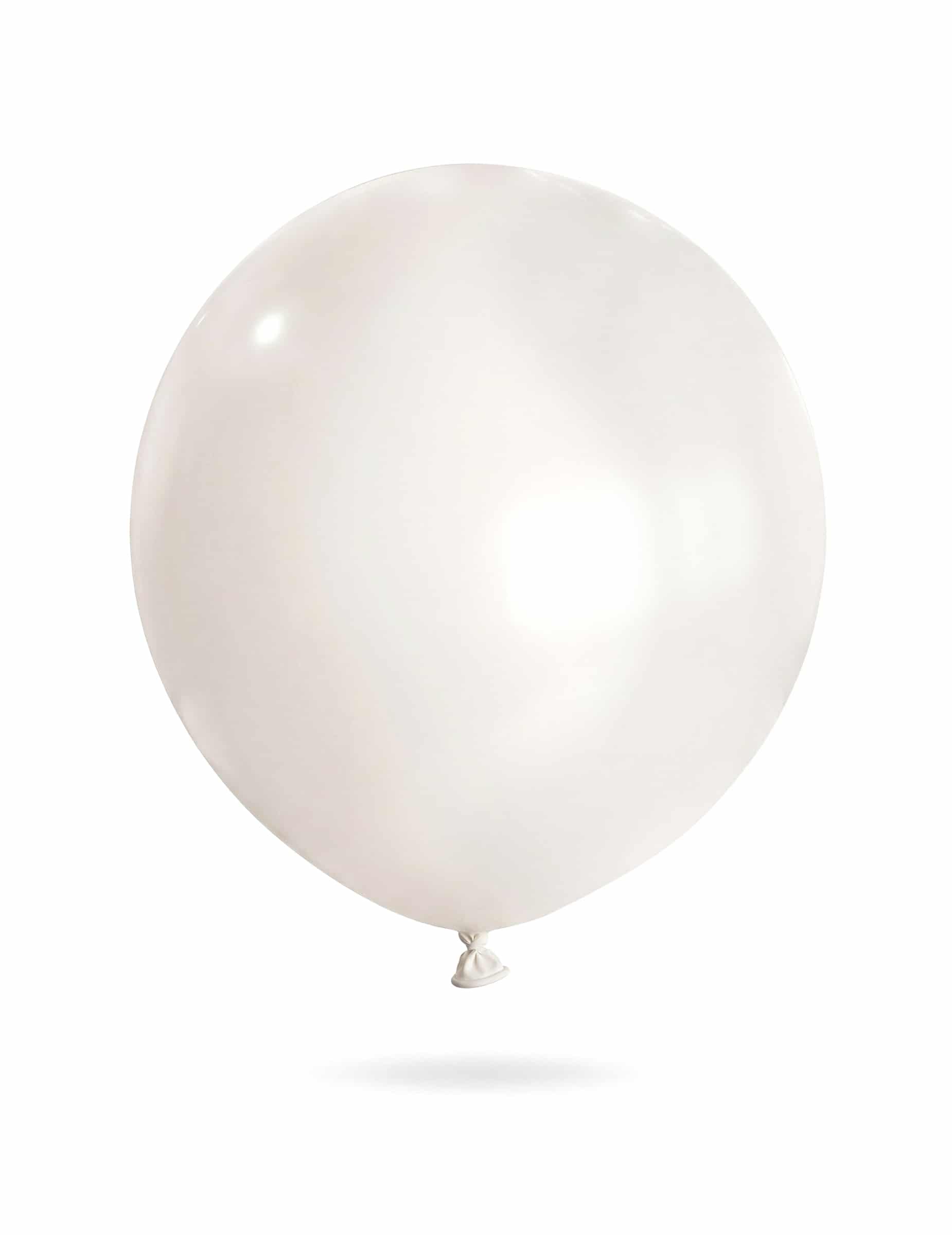 Riesiger runder Luftballon Raumdekoration weiss 80 cm