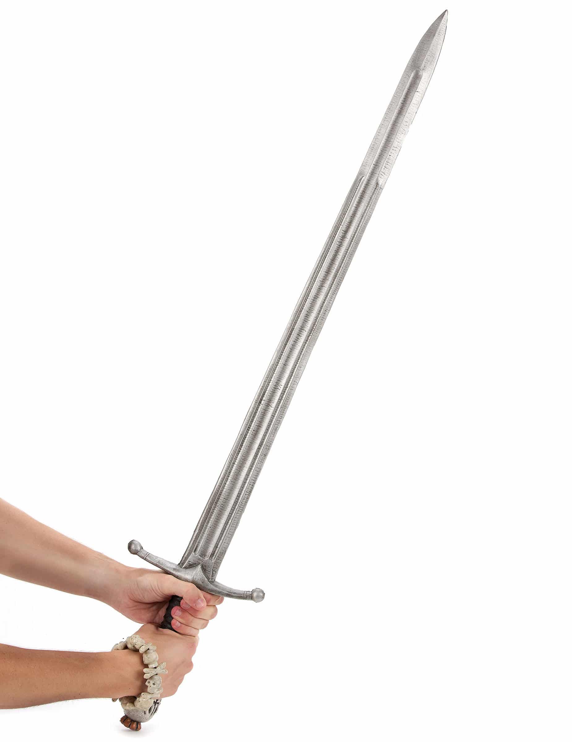 Ritter-Schwert Mittelalter silber-schwarz