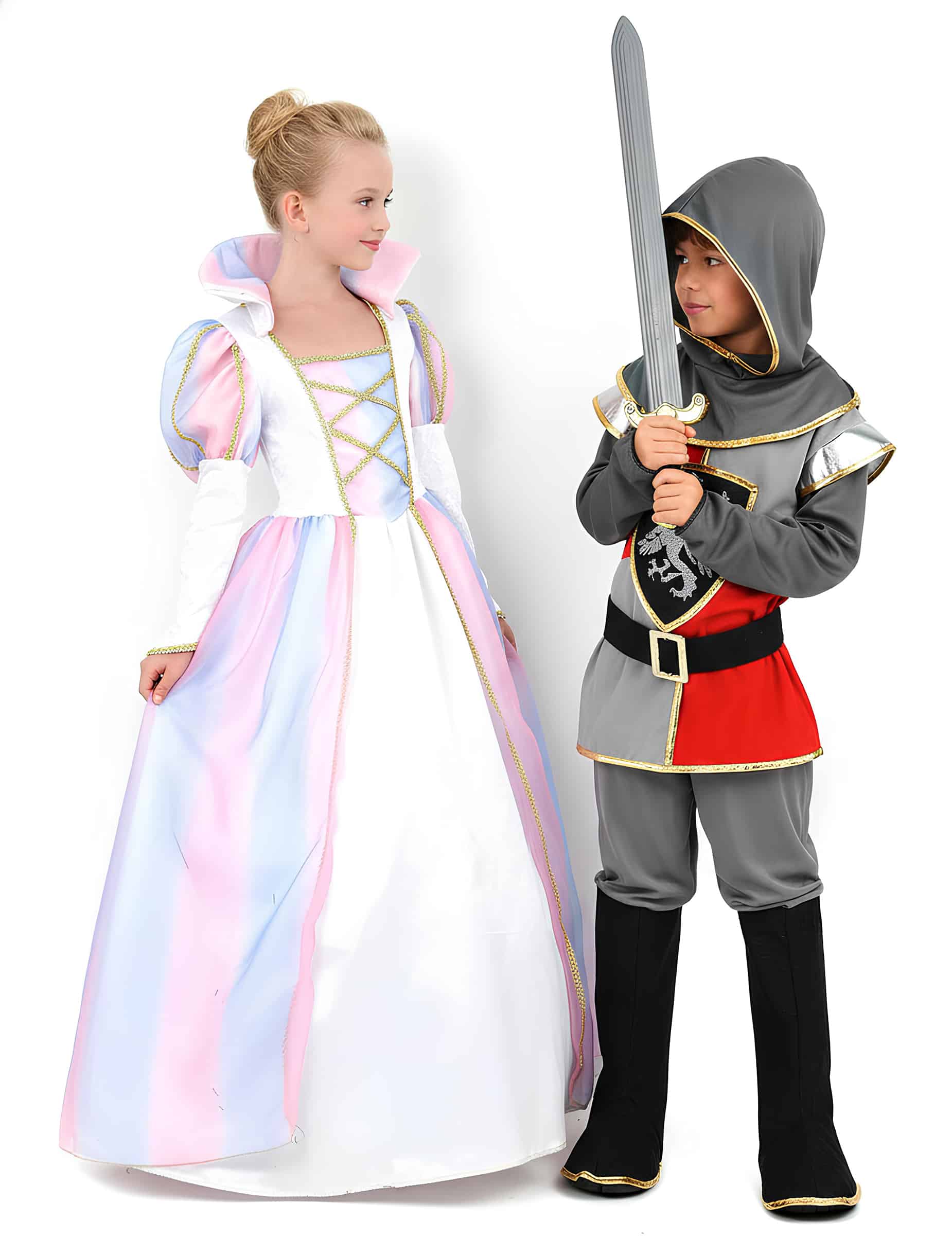 Ritter und Prinzessinnenpaar Kostüm Kinder