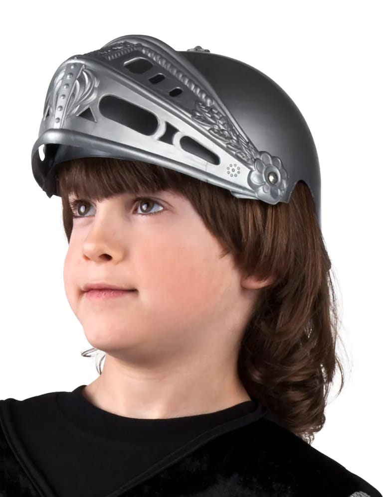 Ritterhelm für Kinder Ritterkostüm-Accessoire grau
