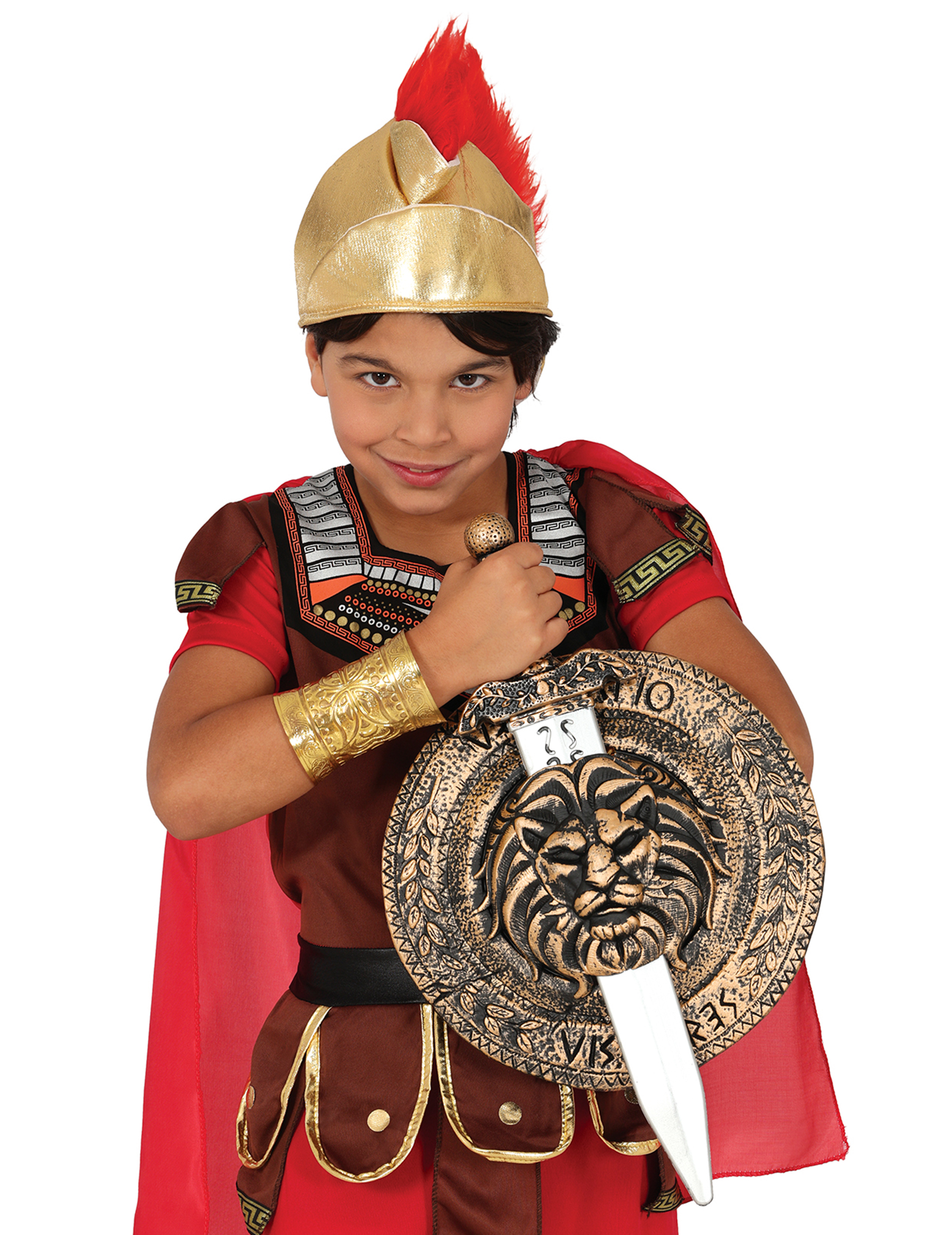 Römisches Schwert und Schild Gladiator-Set bronzefarben