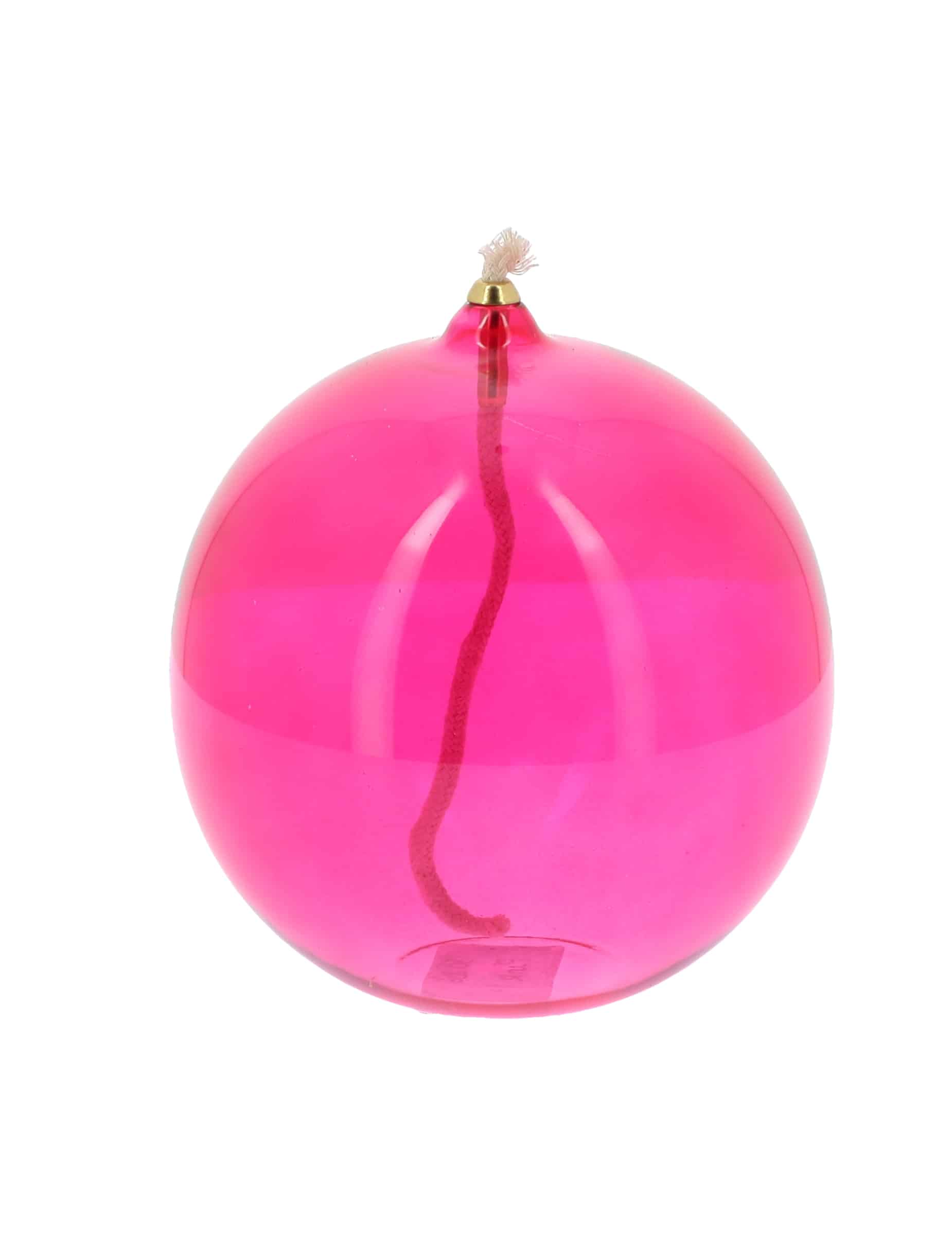 Rosa Glas-Öllampe 13 cm