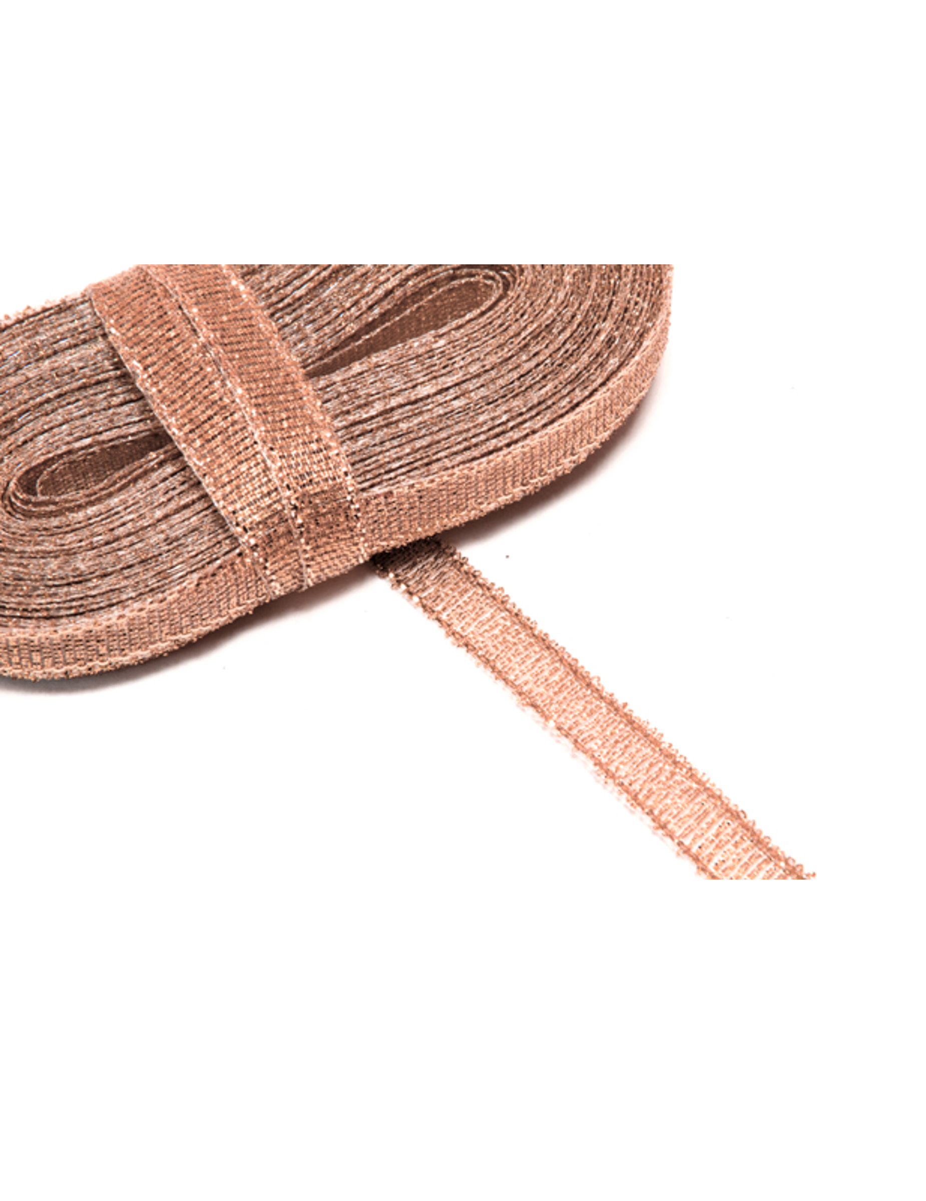 Rosegold Metallic-Band 6 mm x 10 m für Party-Deko