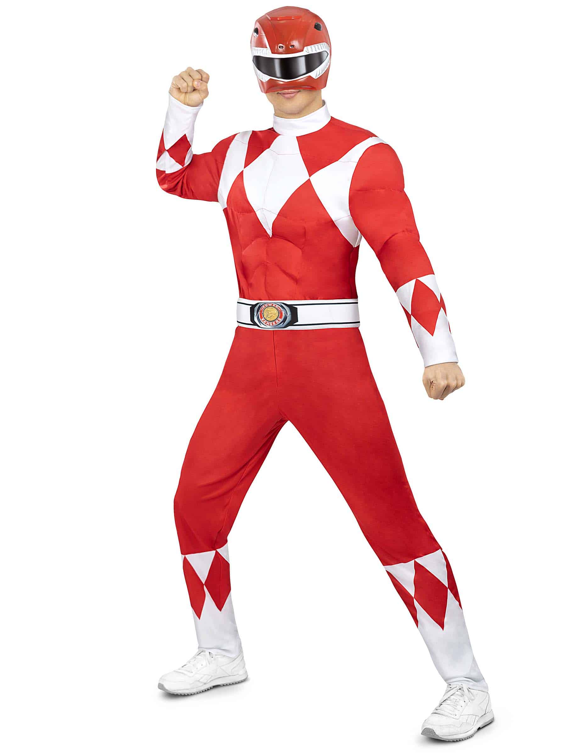 Roter Power Ranger Kostüm Erwachsene