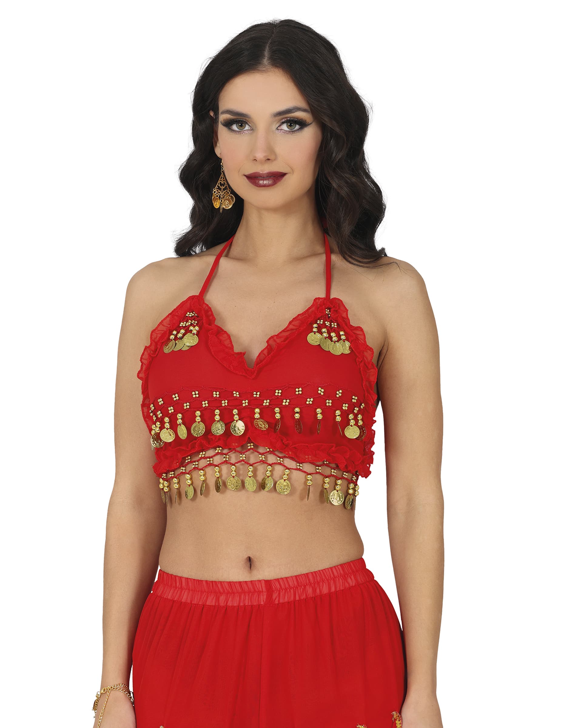 Rotes Bauchtanz-Top