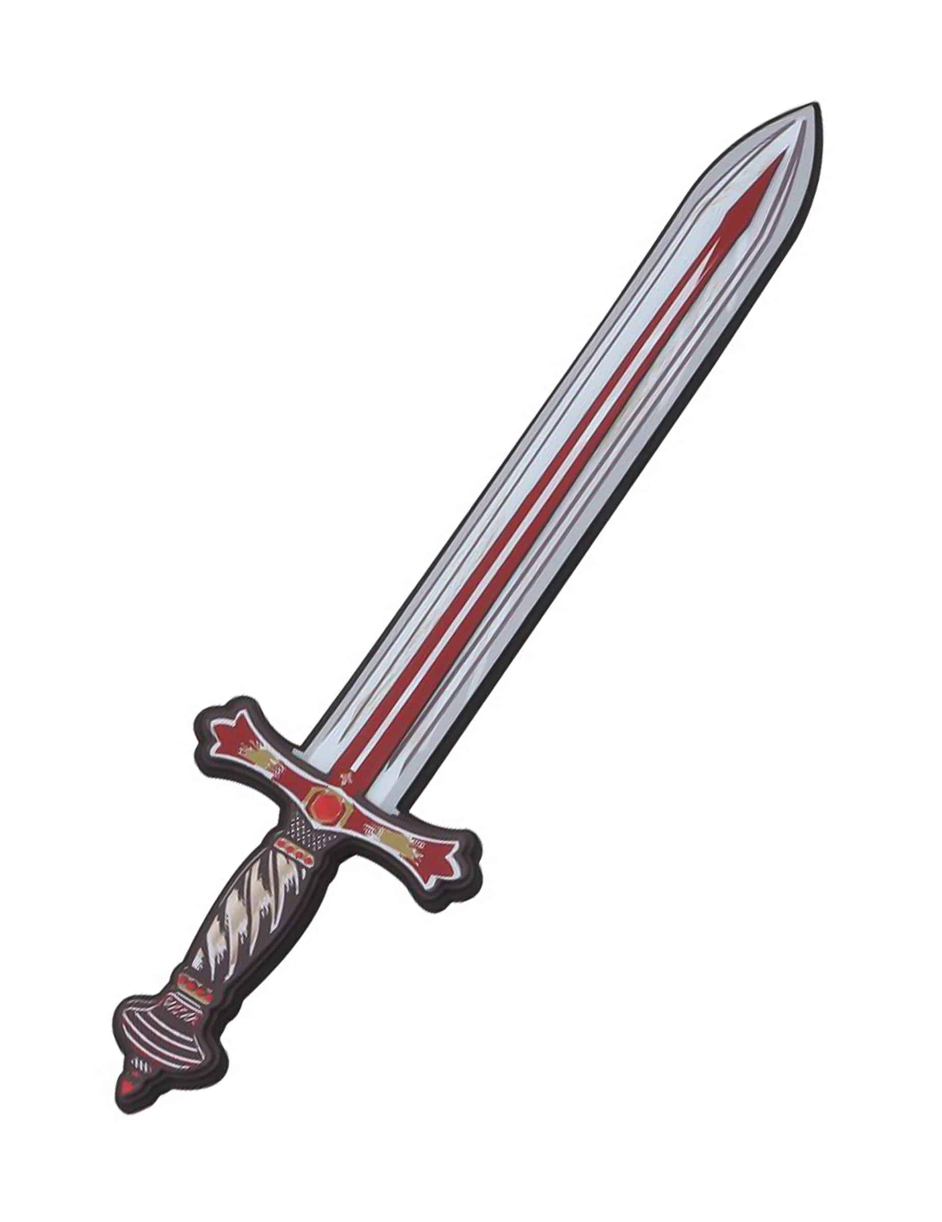 Rotes Löwen-Ritterschwert aus Schaumstoff 45 cm