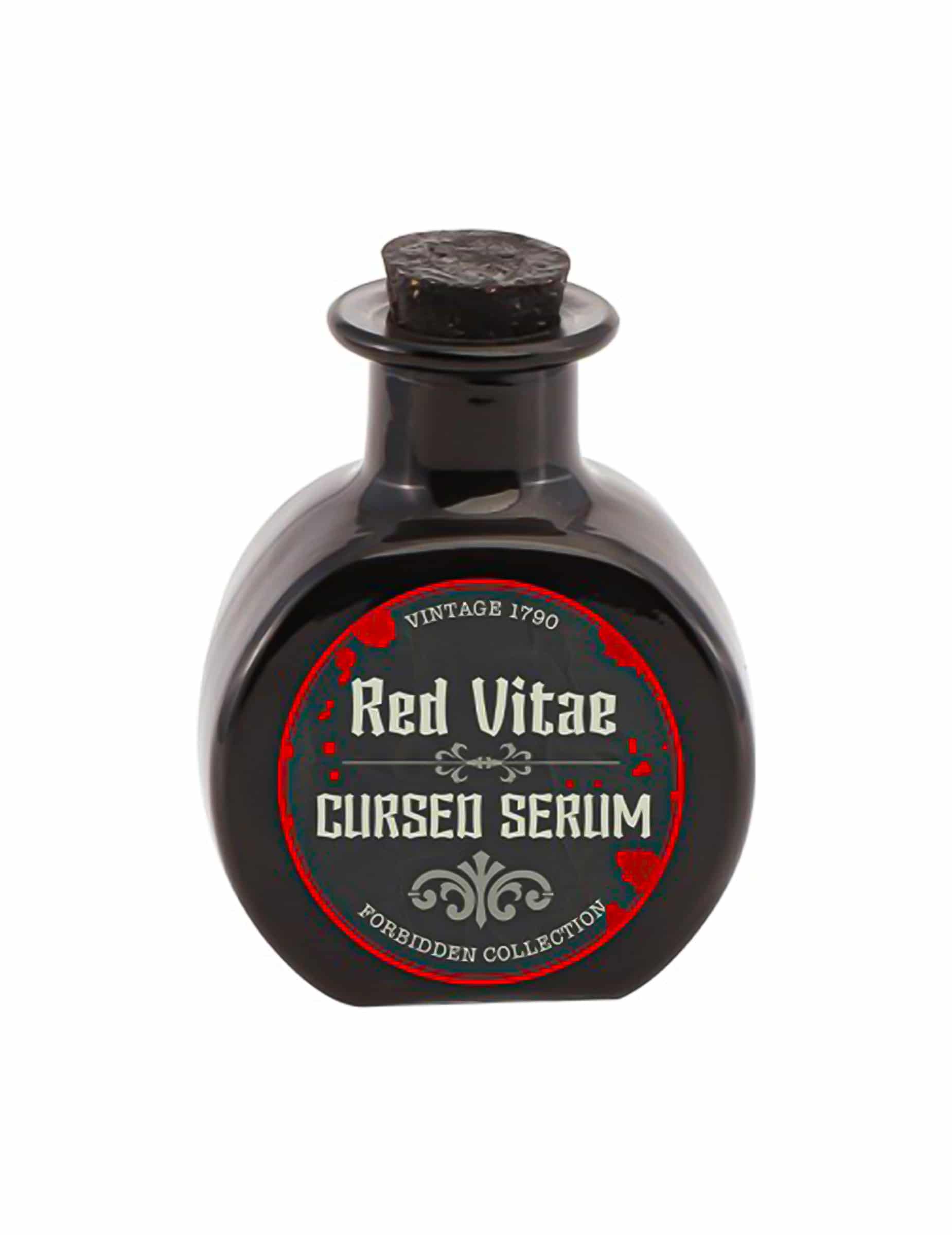 Runde Glasflasche Schwarz Verfluchtes Elixier 9