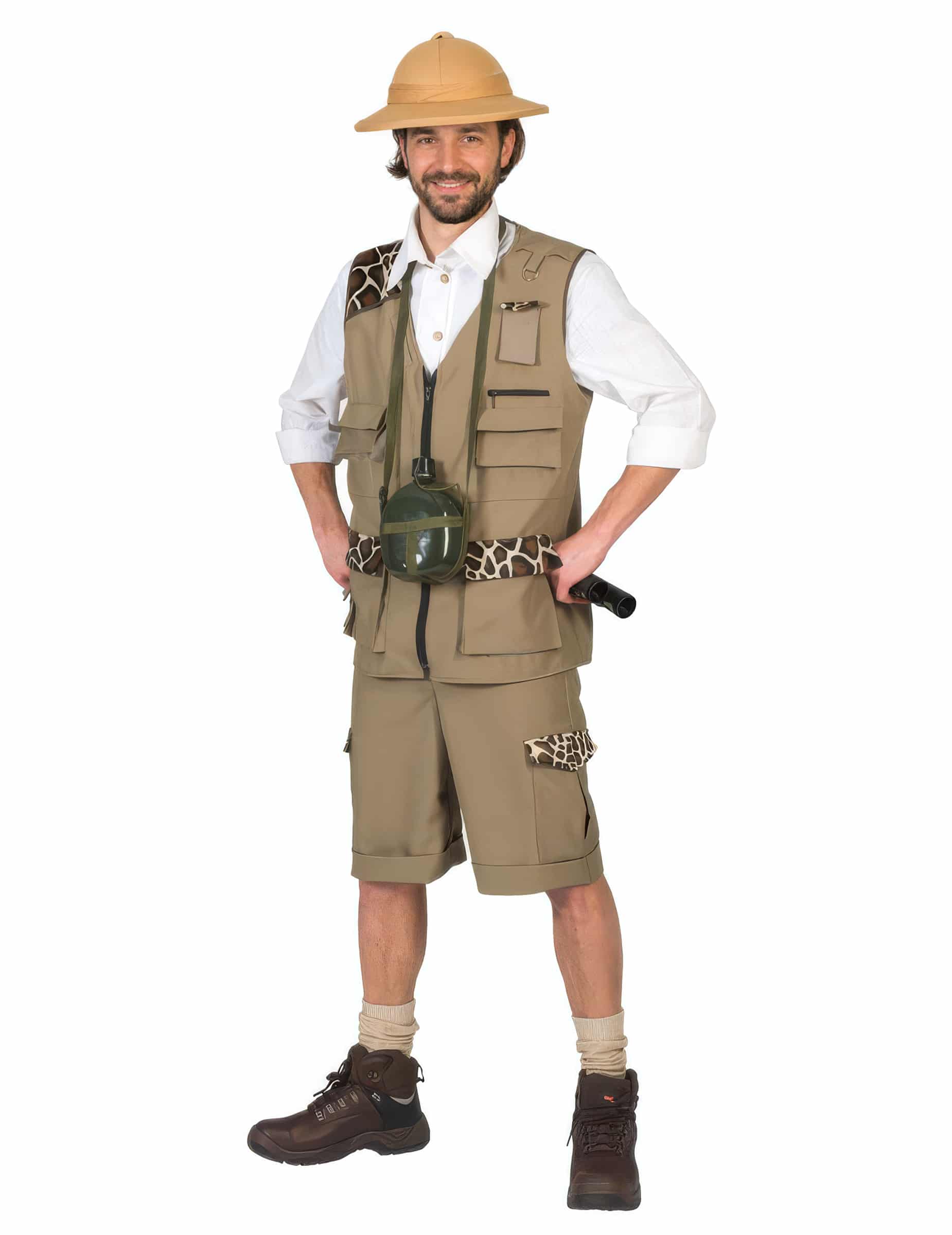 Safari-Abenteurer Kostüm für Herren khaki