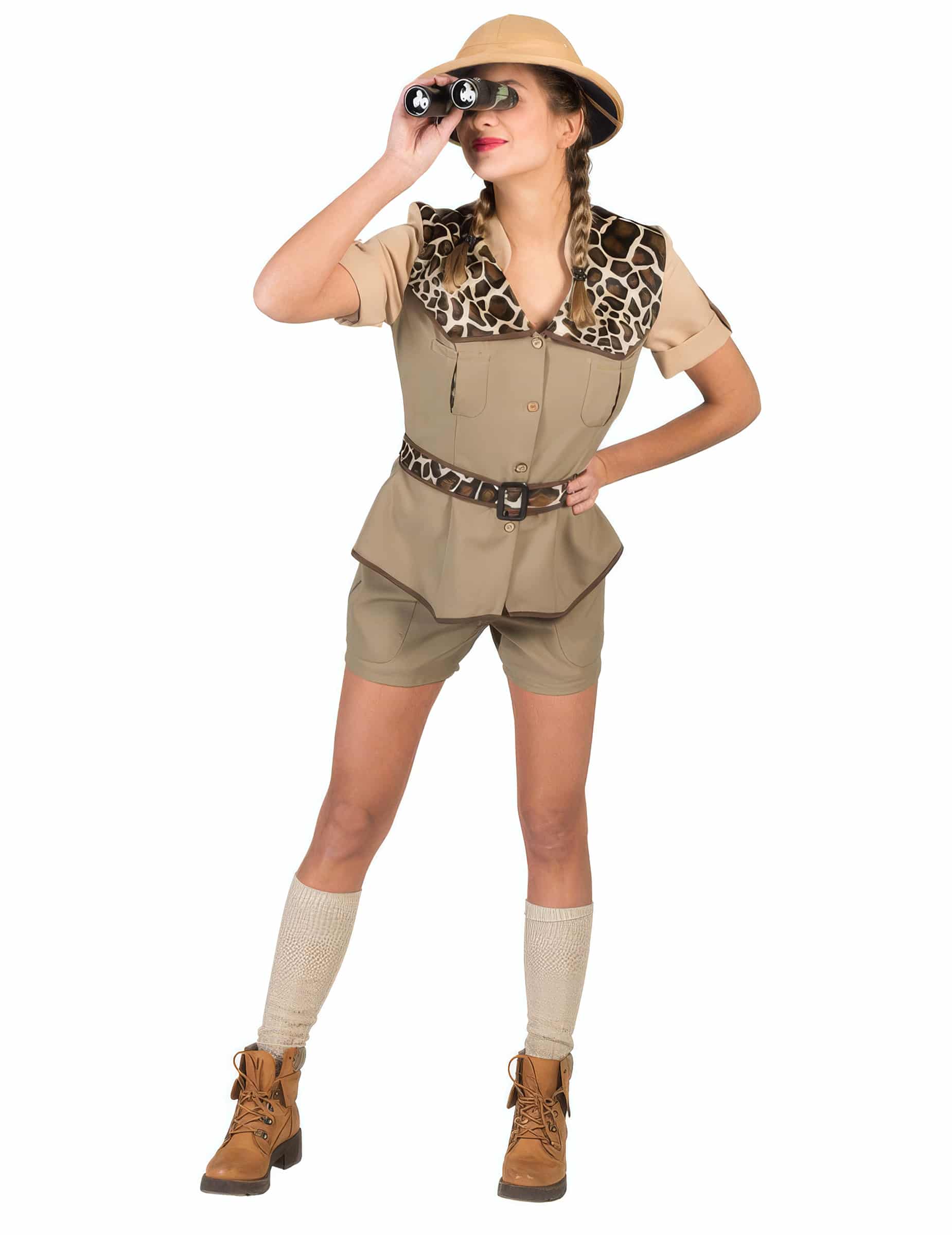 Safari-Abenteurerin Kostüm für Damen beige