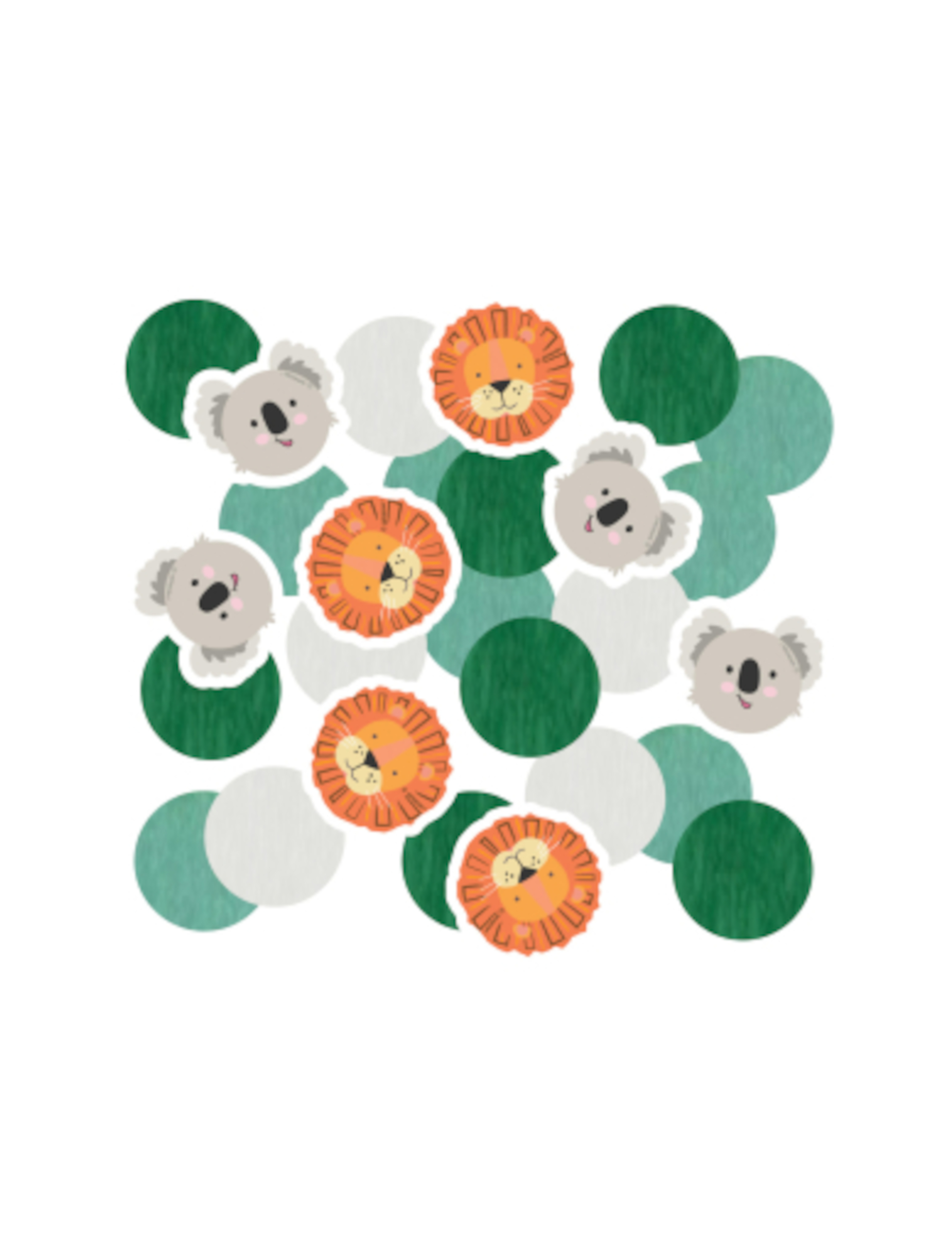 Safari Konfetti "Get Wild" 14g - Rundes Papier