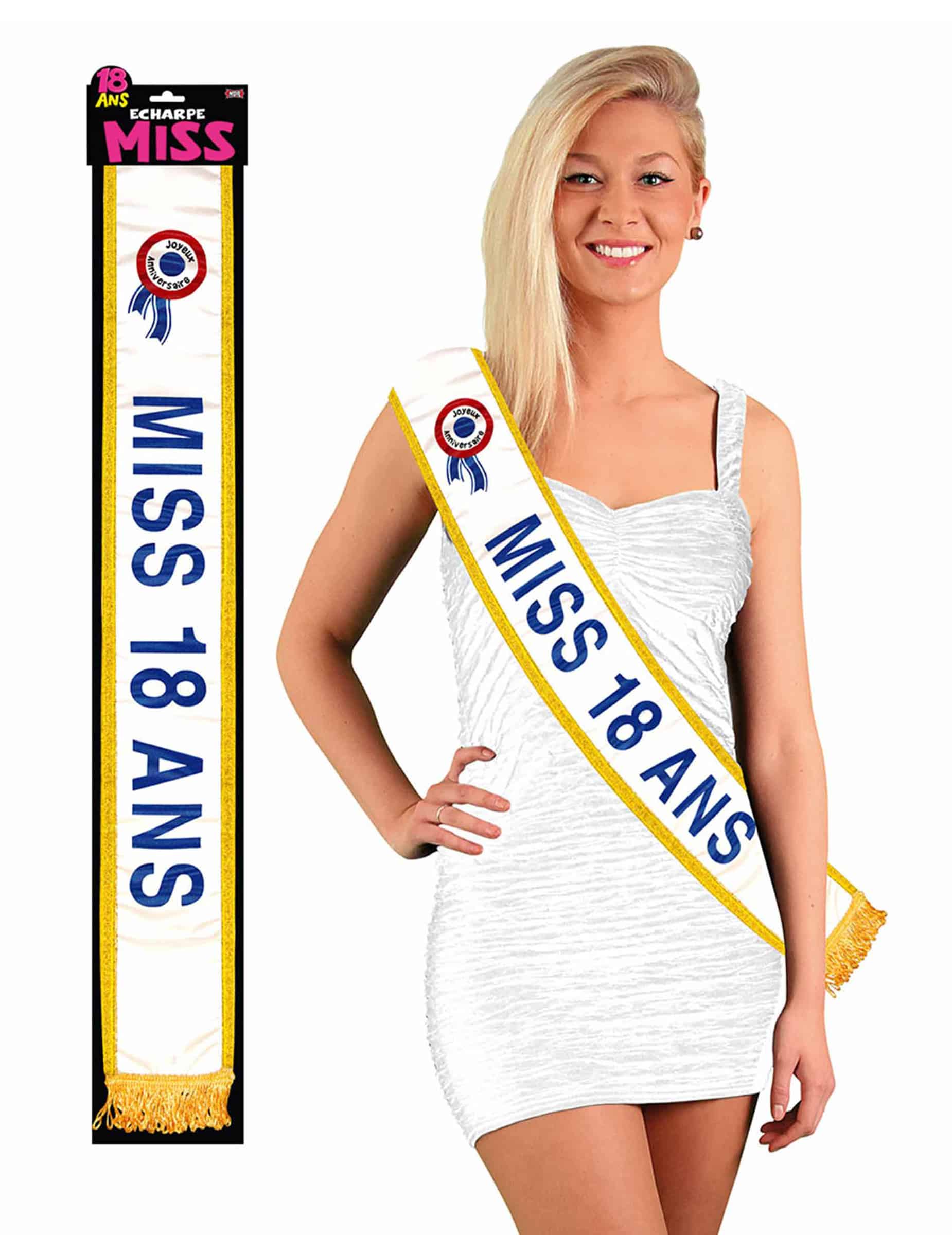 Schärpe 18. Geburtstag Erwachsene 184 cm